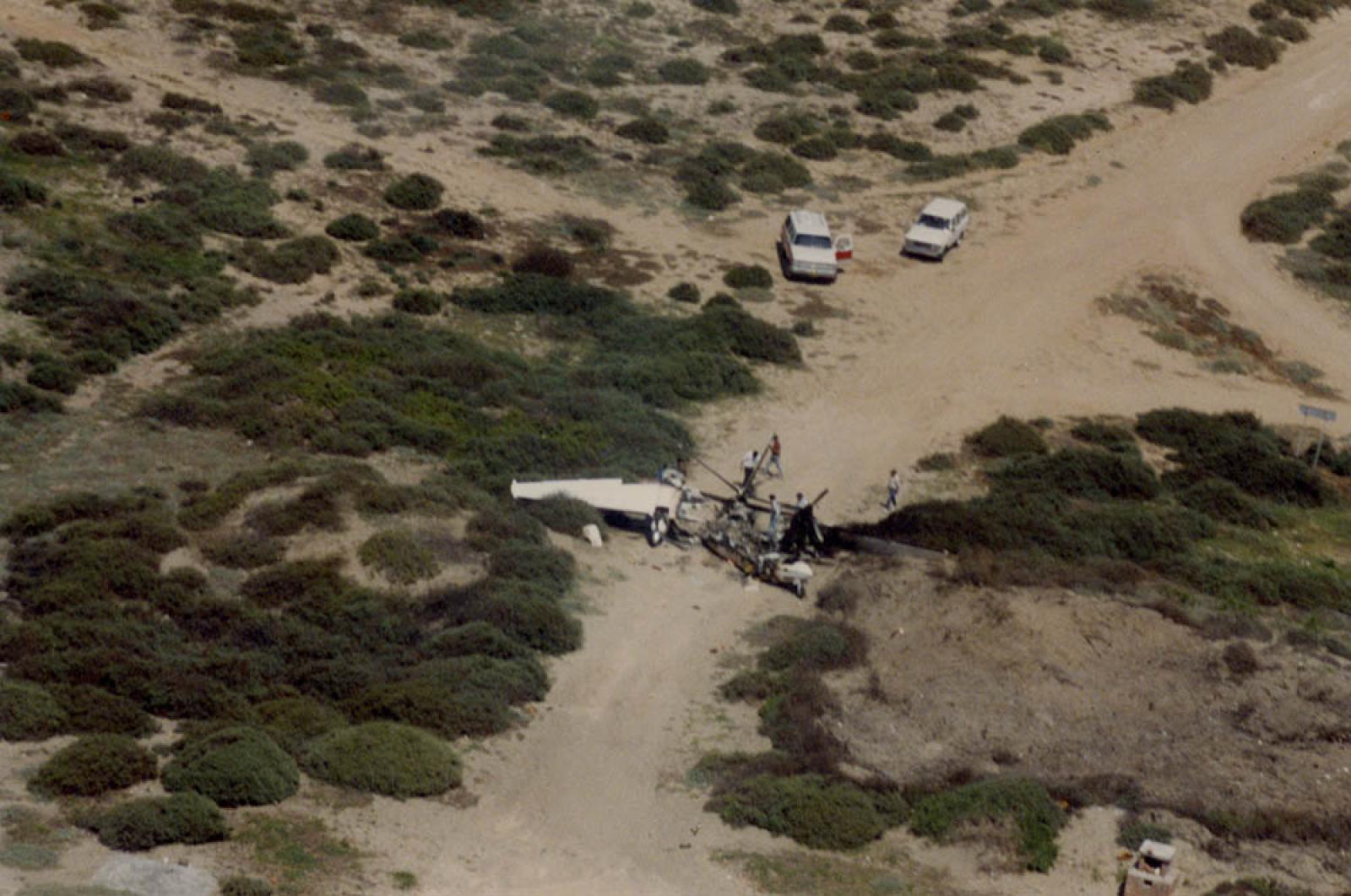 Accidente de un aeroplano.