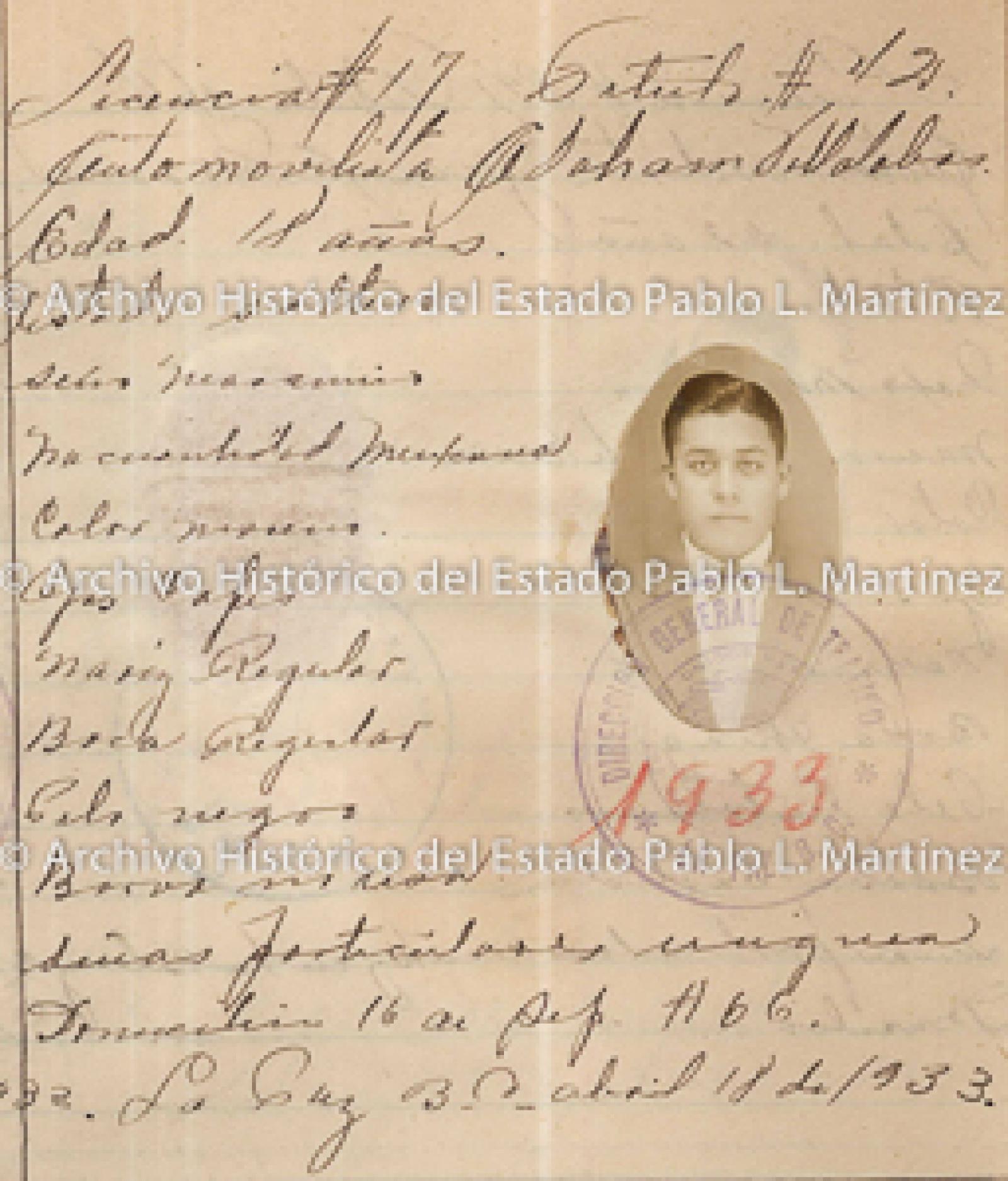 "Adaham Villalobos", retrato.