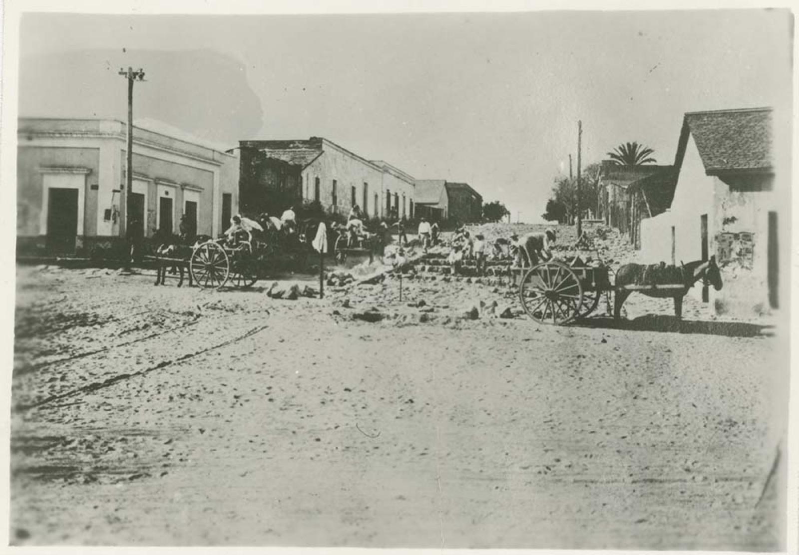 Adoquinado de calle.