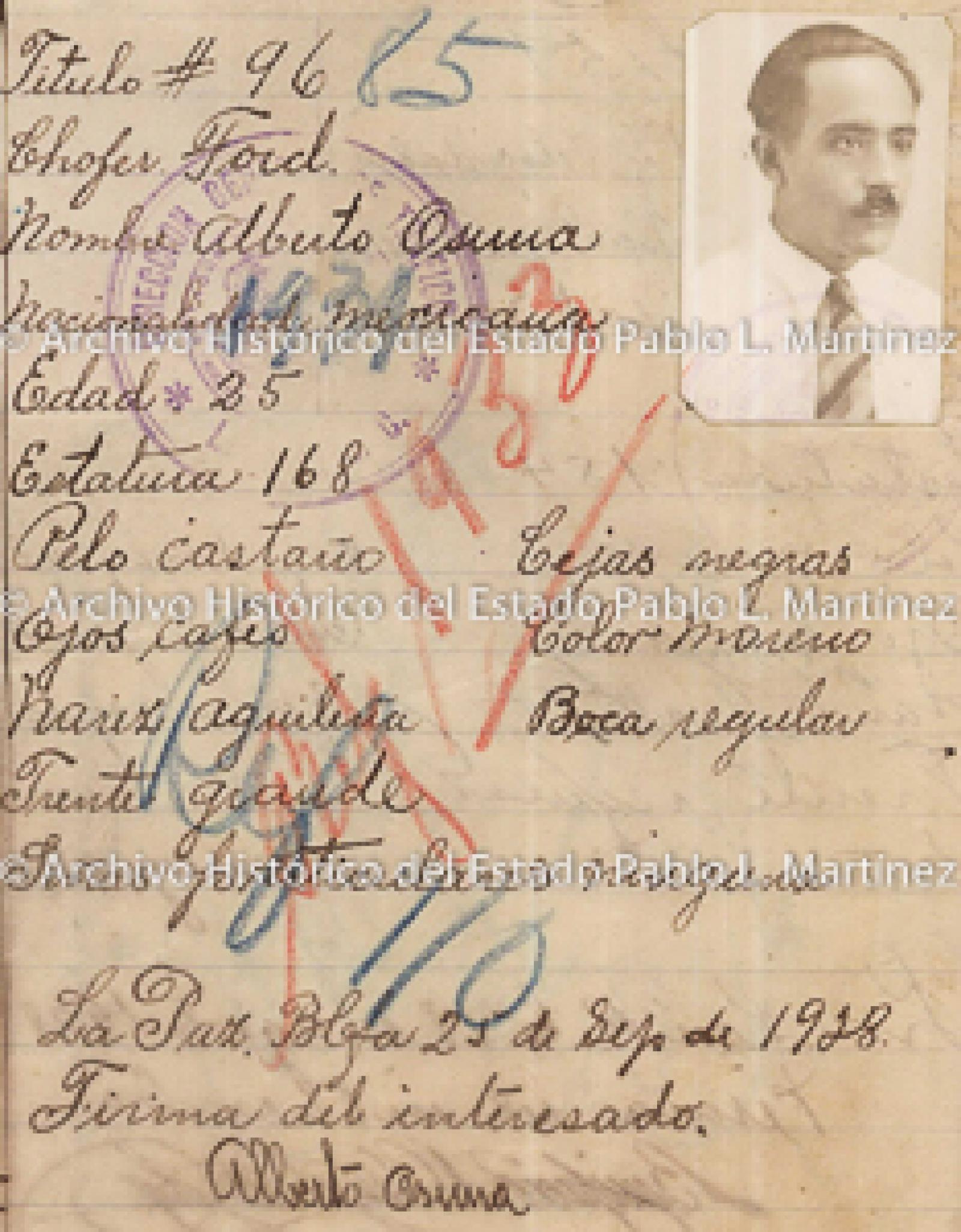 "Alberto Osuna", retrato.