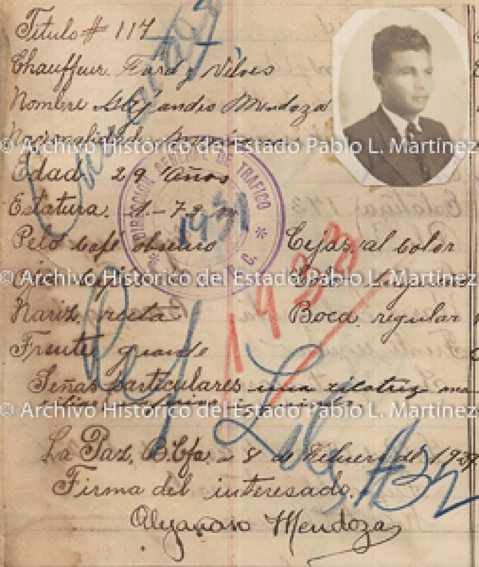 "Alejandro Mendoza", retrato.