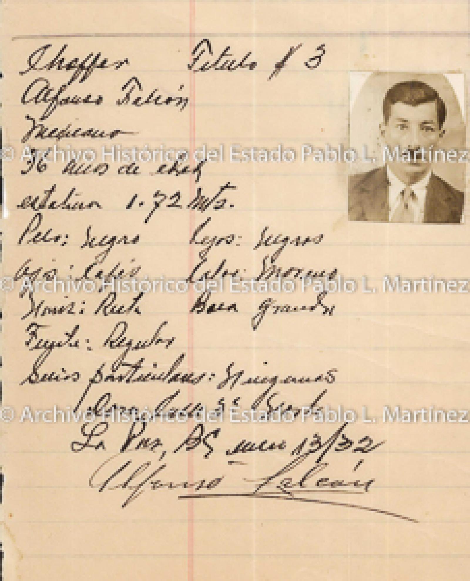 "Alfonso Falcón", retrato.