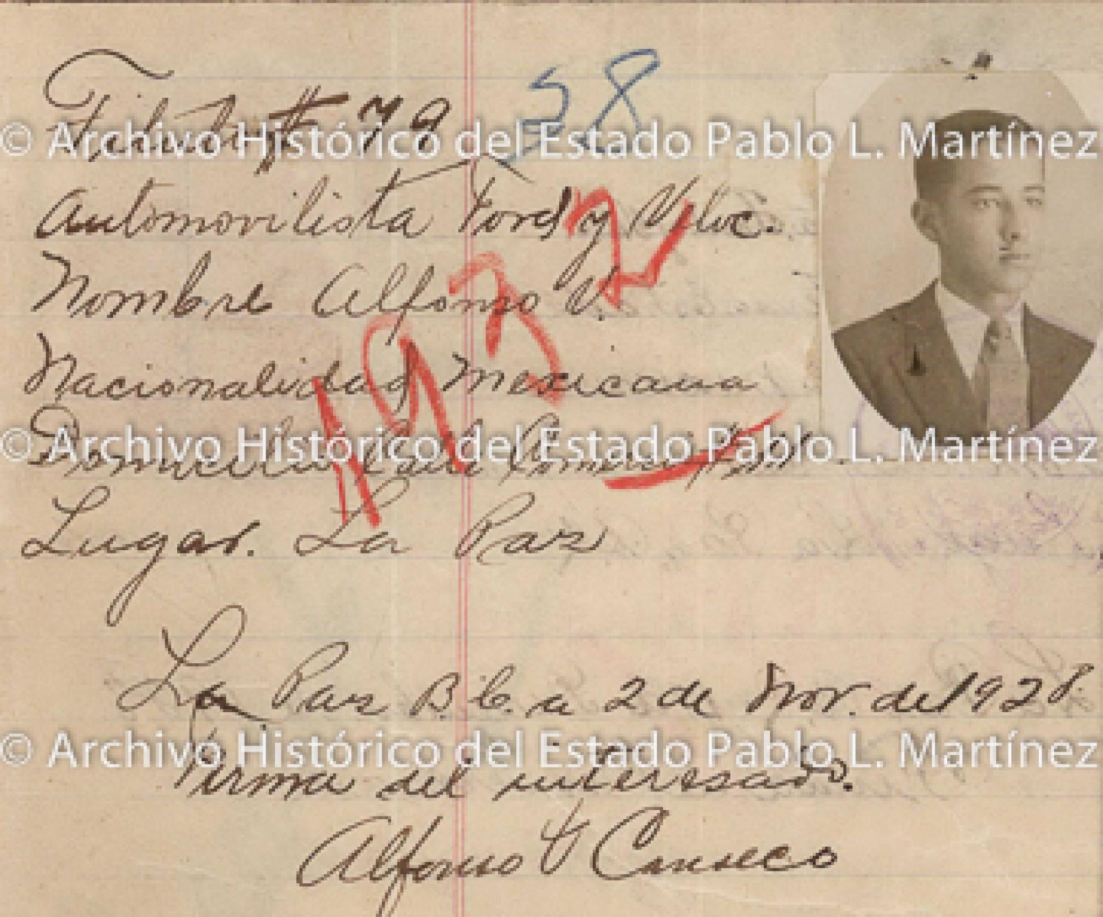 "Alfonso V. Canseco", retrato.