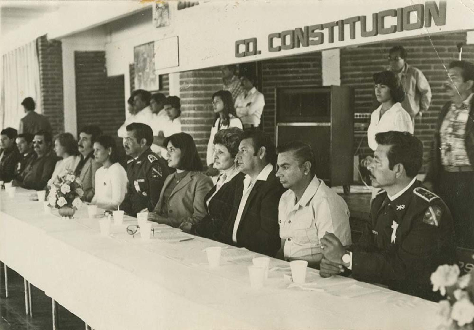 Alfredo Polanco Holguín en evento cívico.