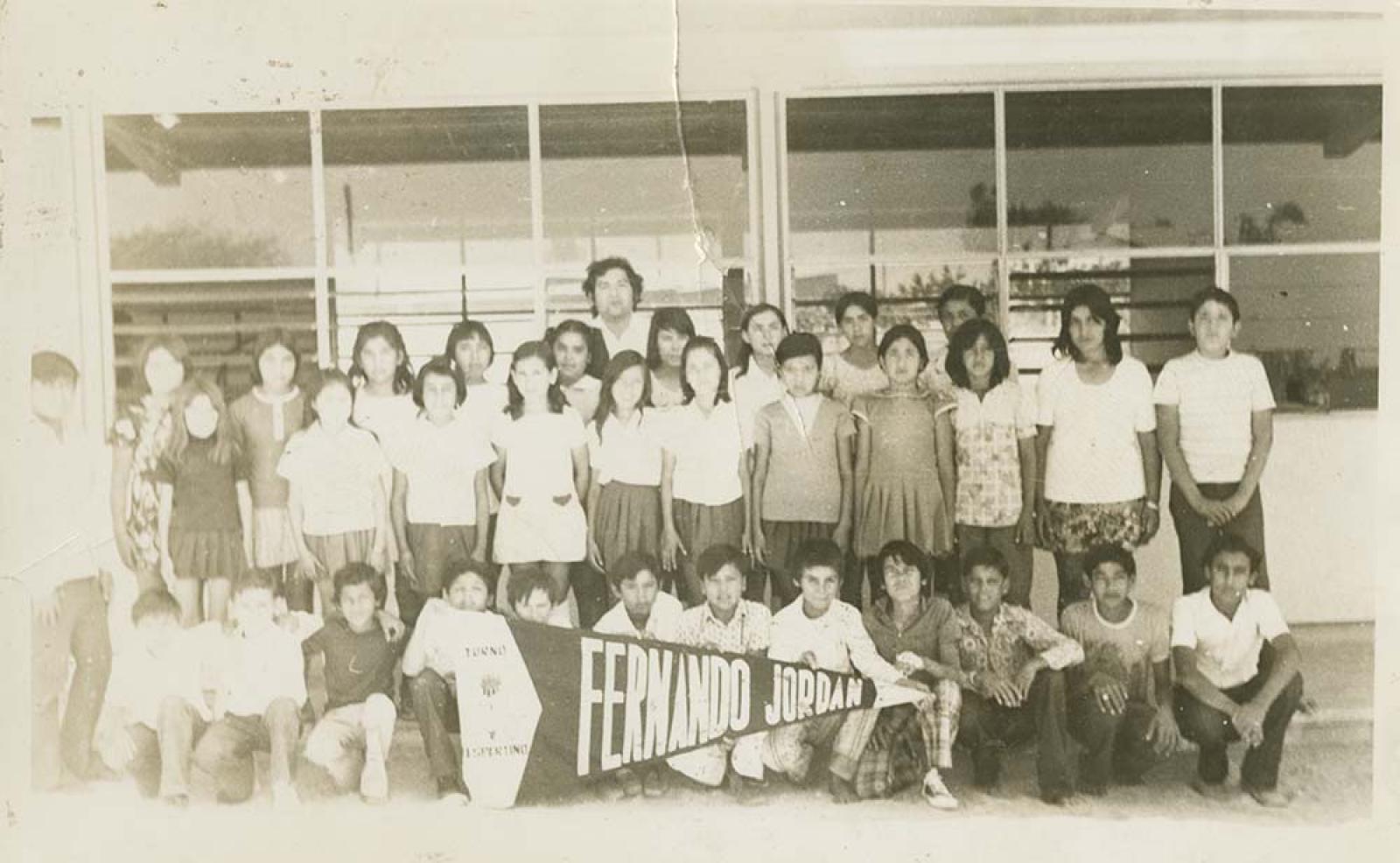 Alumnos de la escuela primaria Fernando Jordán.