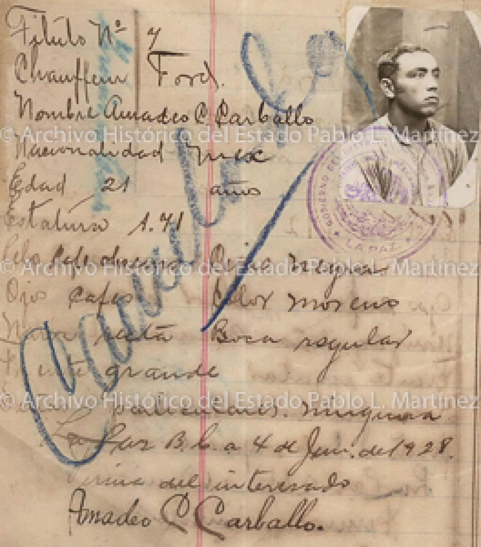 "Amadeo C. Carballo", retrato.