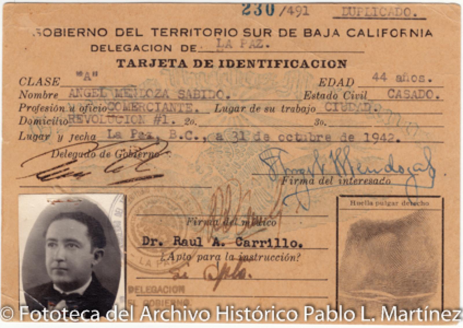 Ángel Mendoza Sabido, retrato.