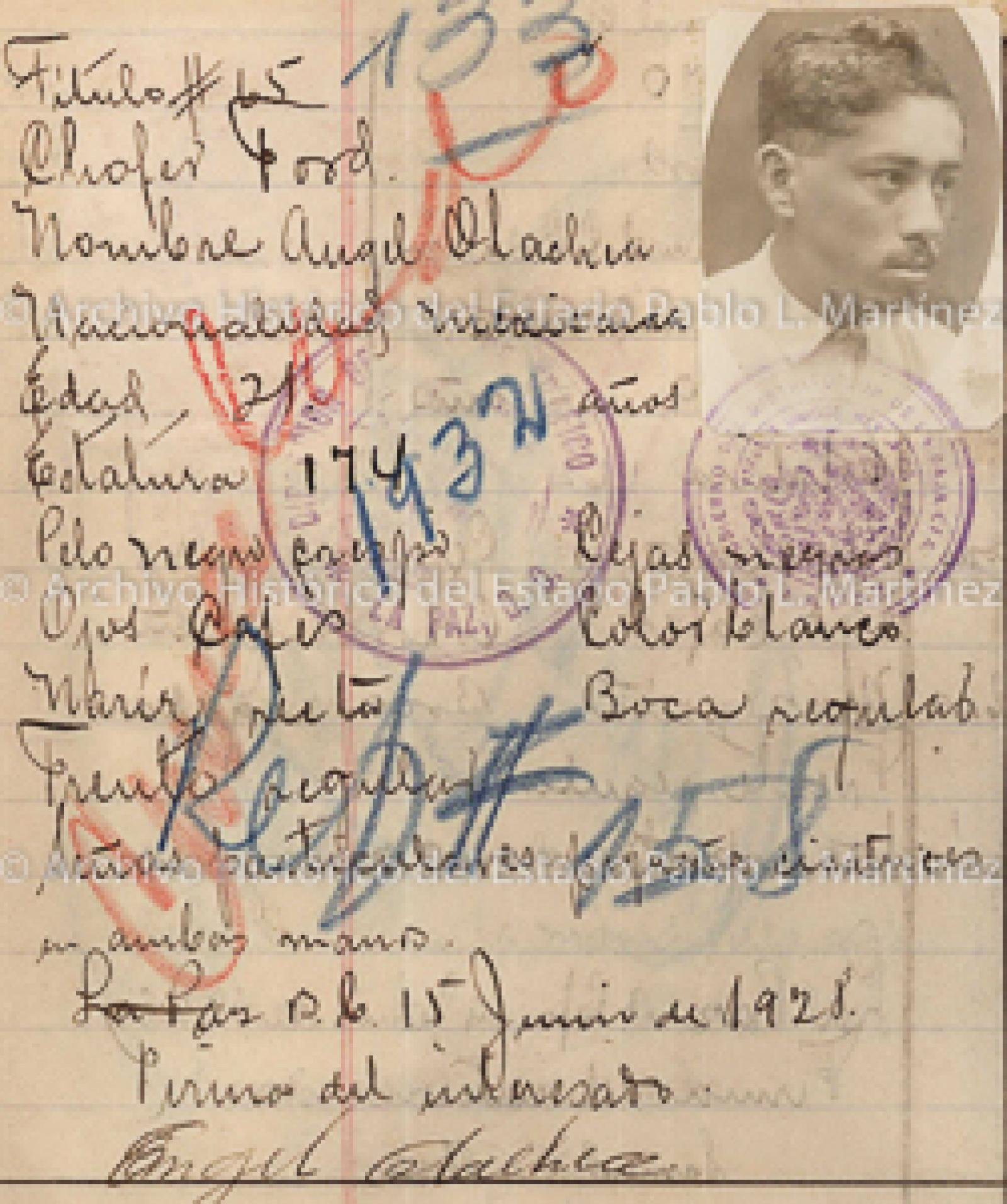 "Ángel Olachea", retrato.