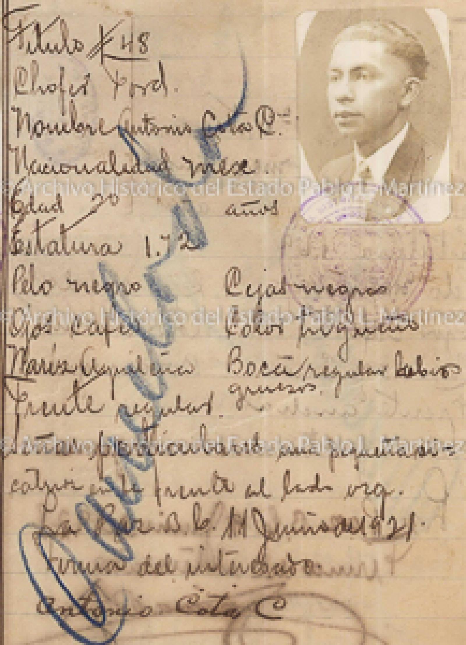 "Antonio Cota C.", retrato.