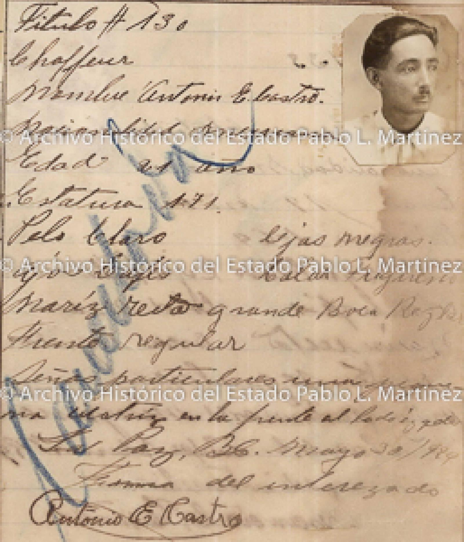 "Antonio E. Castro", retrato.