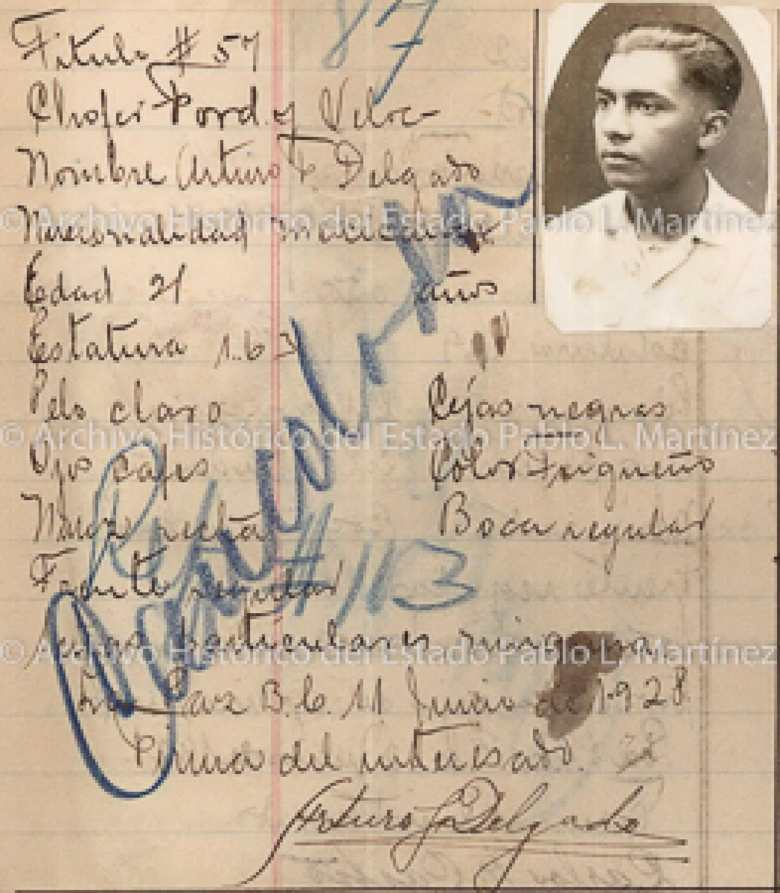 "Antonio F. Delgado", retrato.