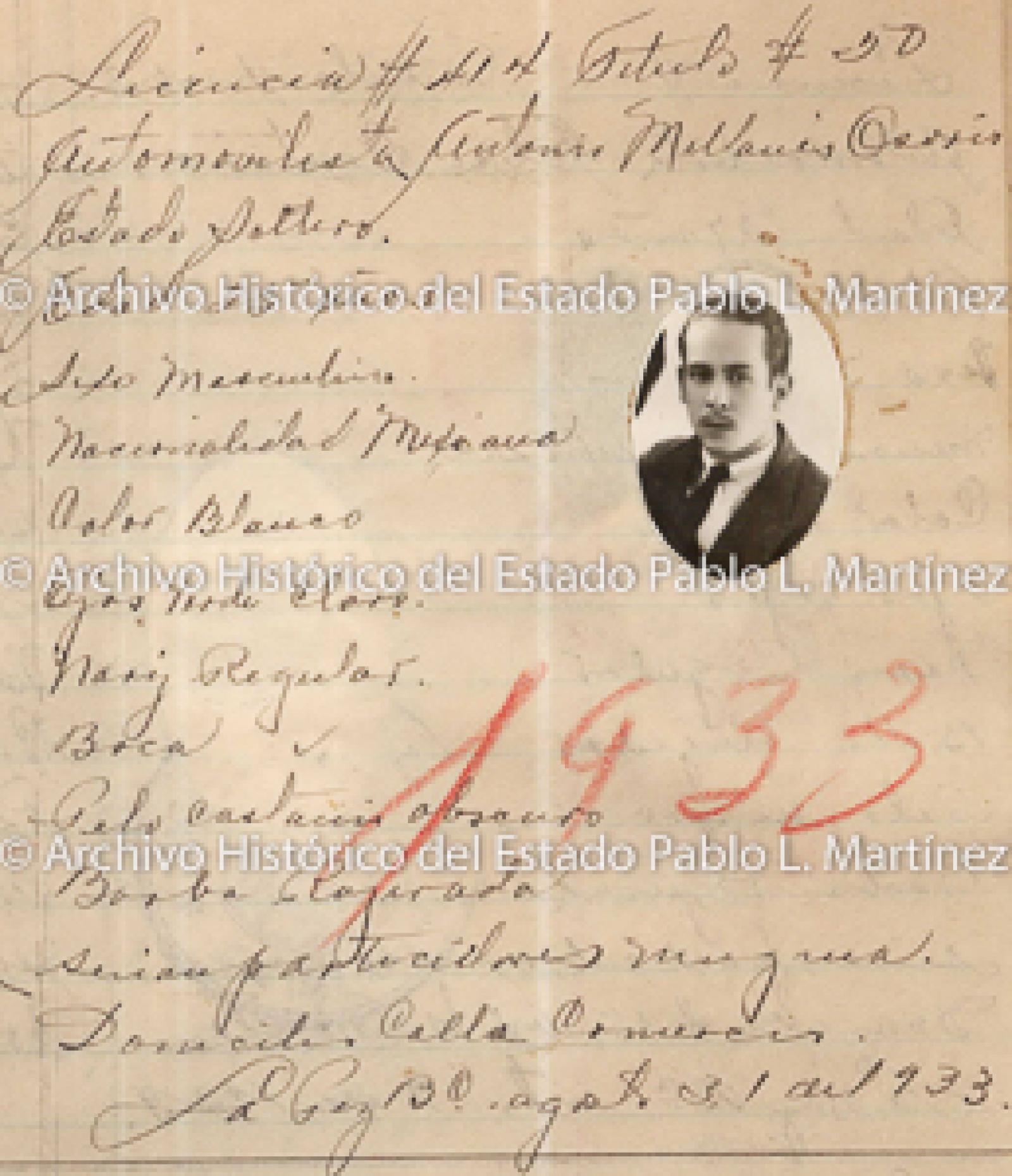 "Antonio M. Osorio", retrato.