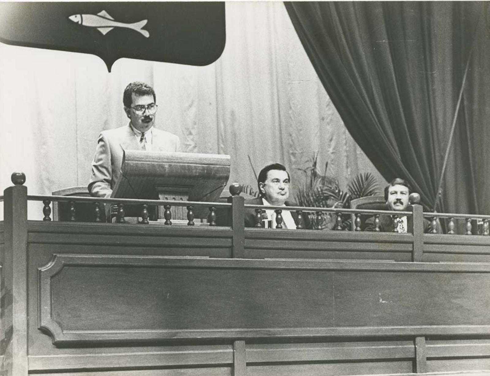 Antonio Ortega en acto público.