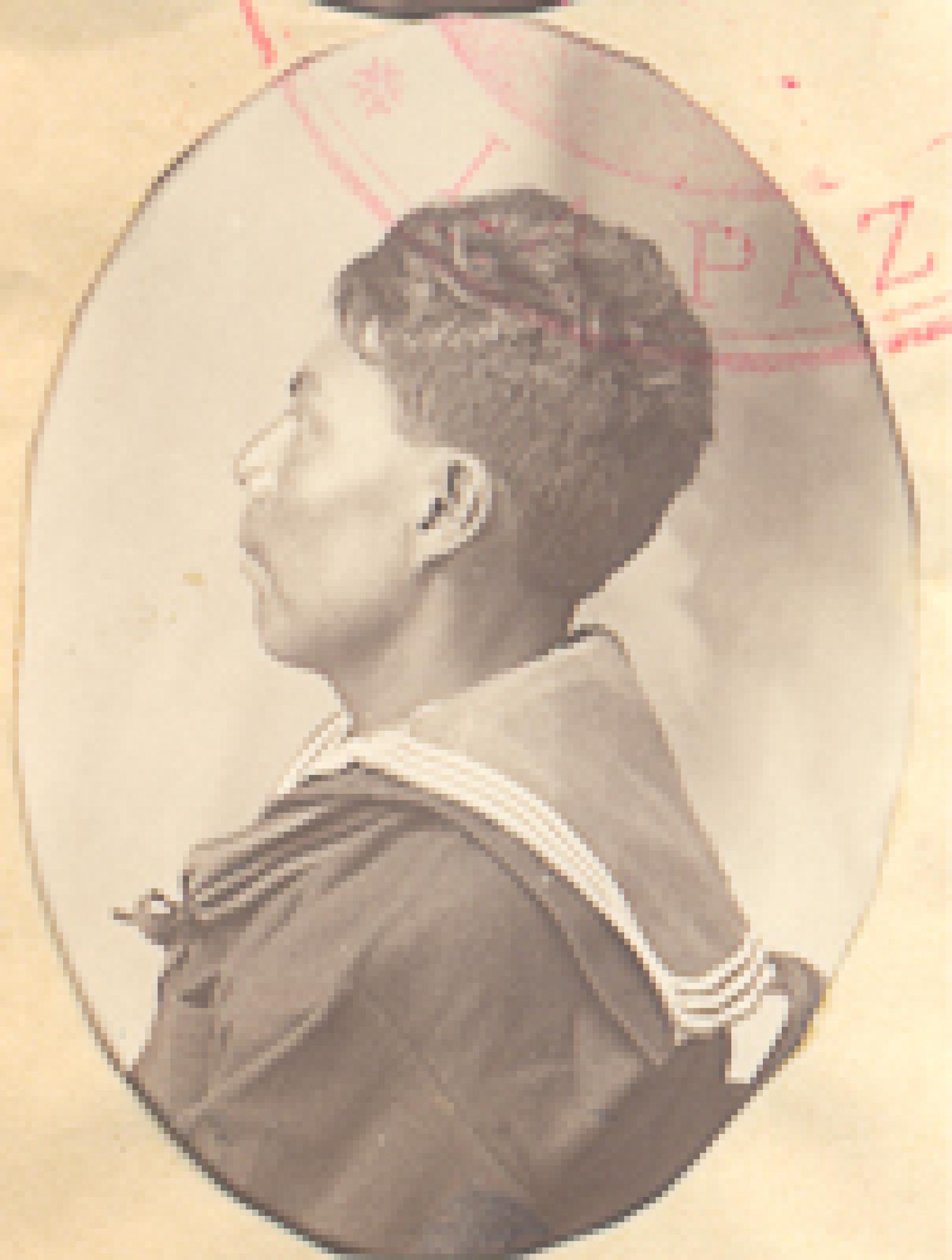 Arcadio Barrera de perfil.