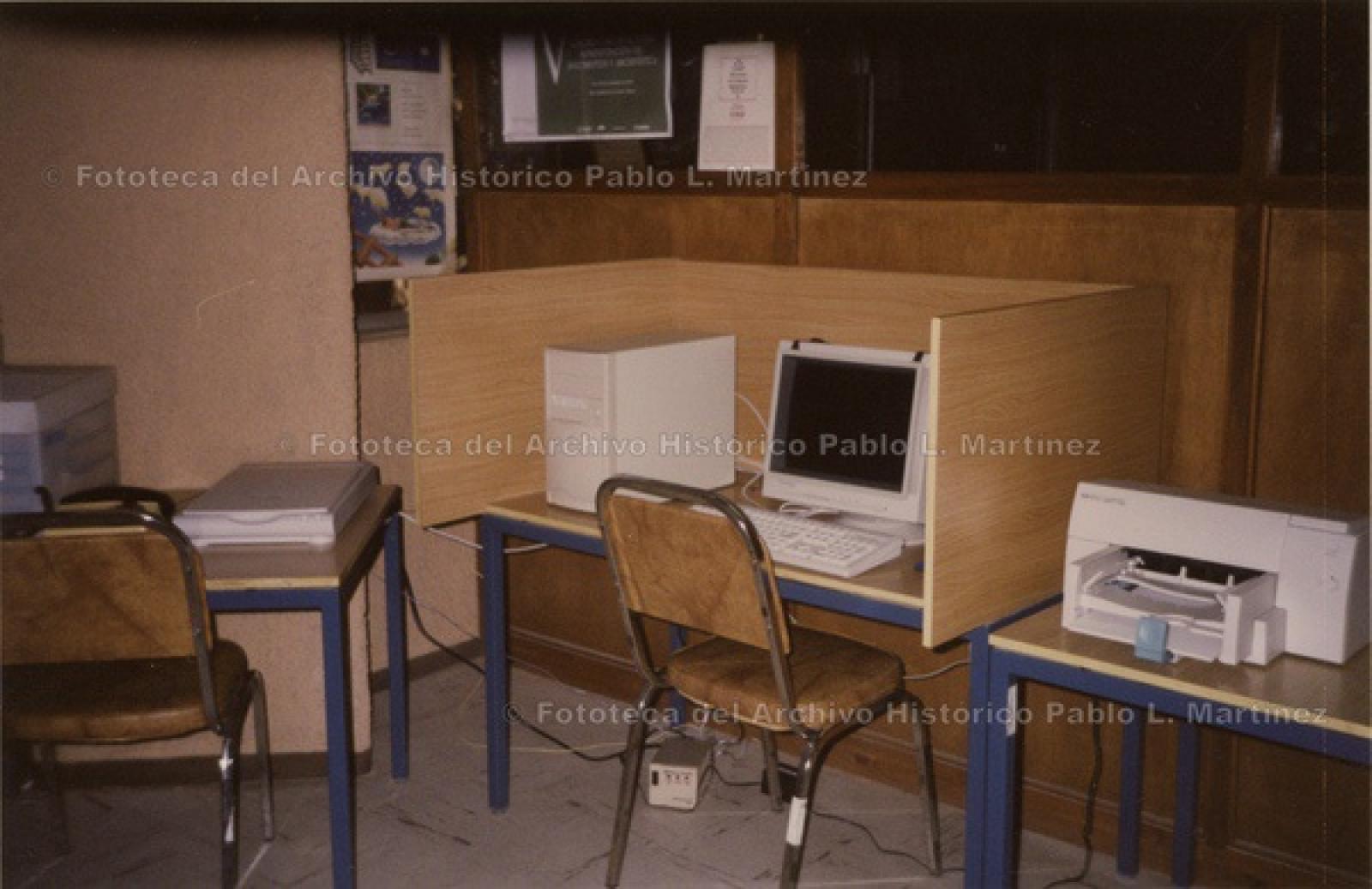 “Área de cómputo del archivo histórico Pablo L. Martínez.”