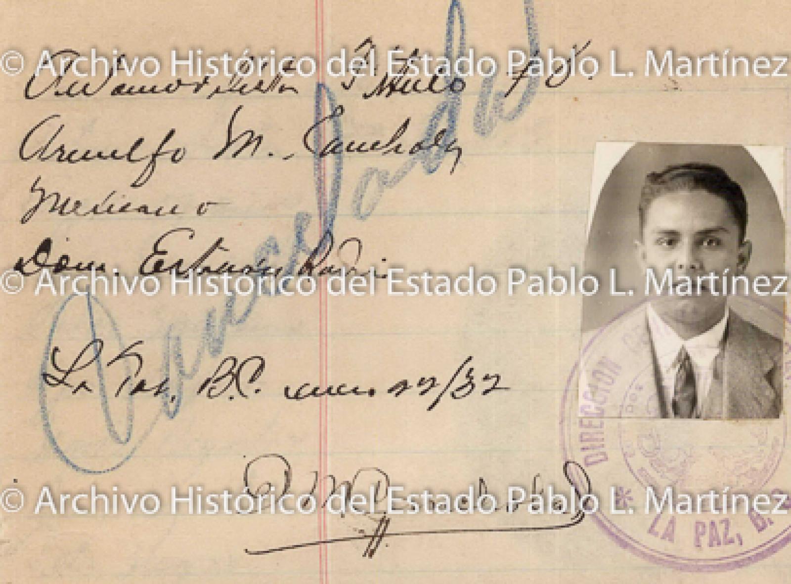"Arnulfo M. Canchola", retrato.
