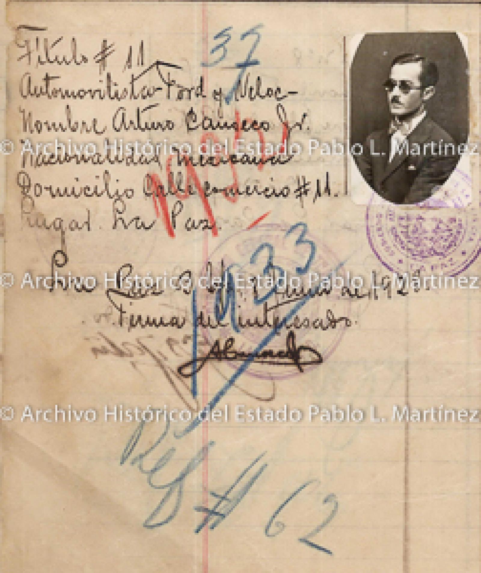 "Arturo Canseco Jr.", retrato.