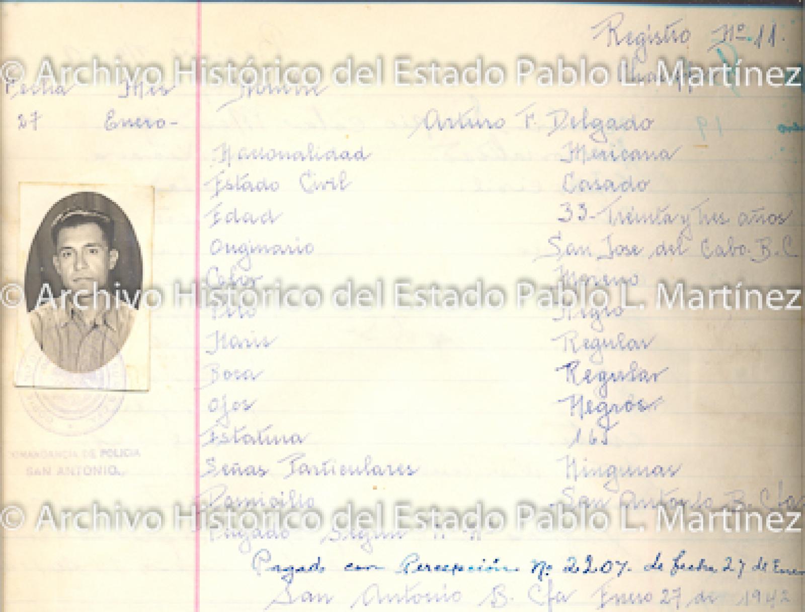 "Arturo F. Delgado" retrato.