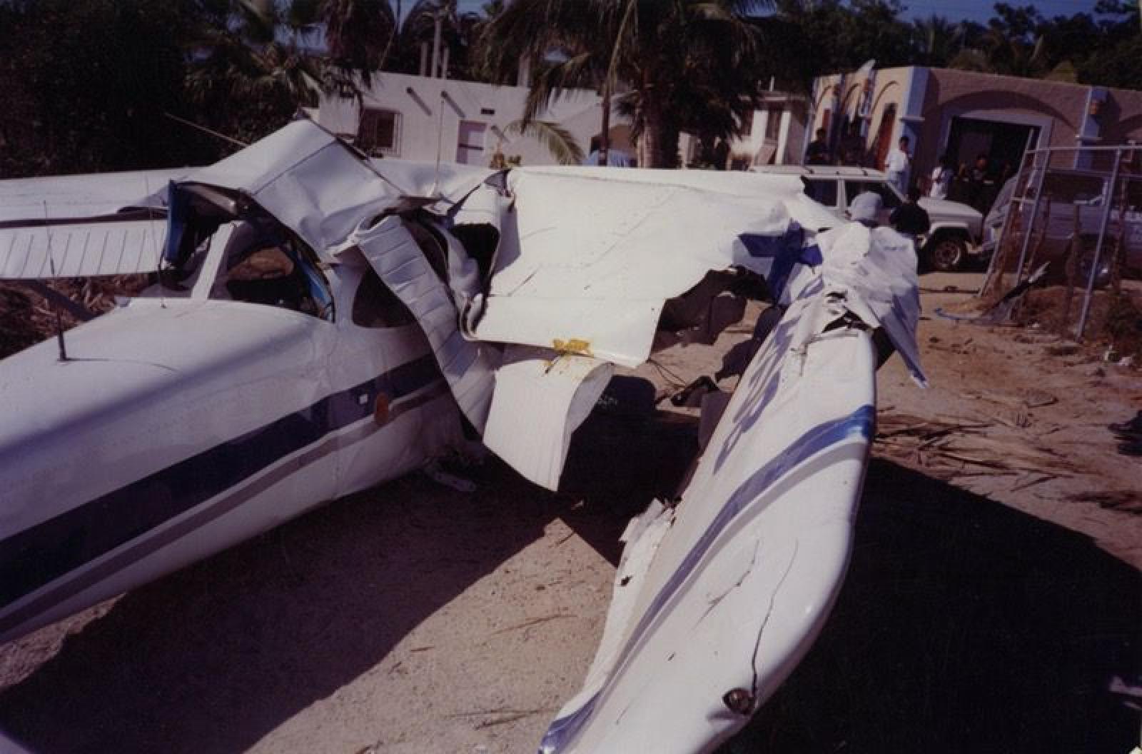 Avioneta accidentada.