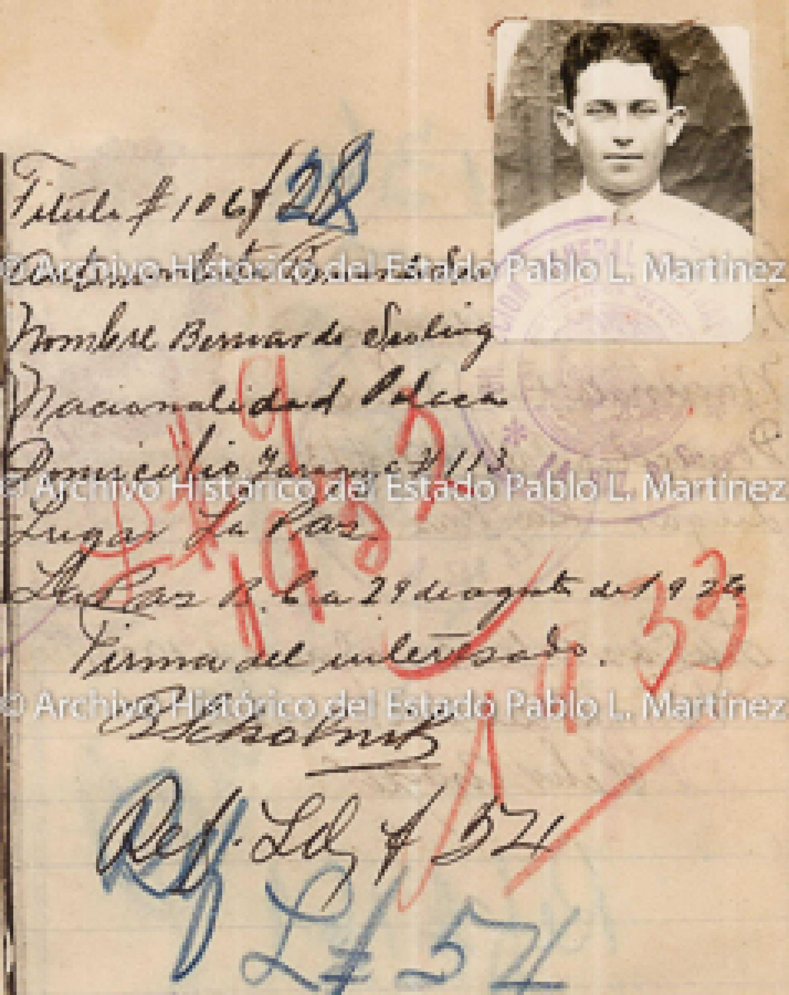 "Bernardo Scholnick", retrato.