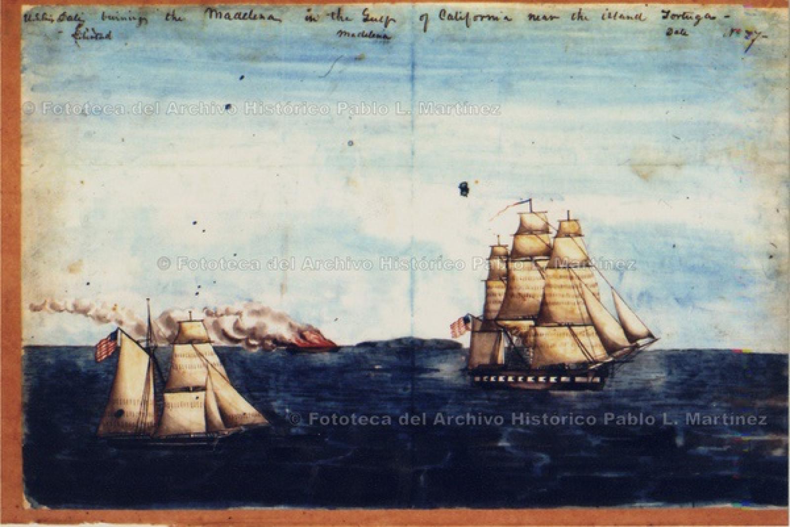 “California, cerca de la isla Tortuga”, pintura.