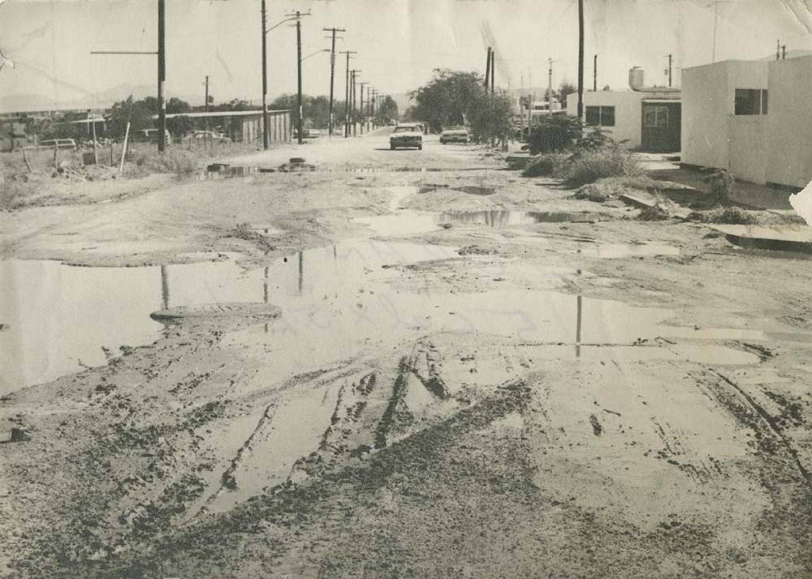 Calle en mal estado.