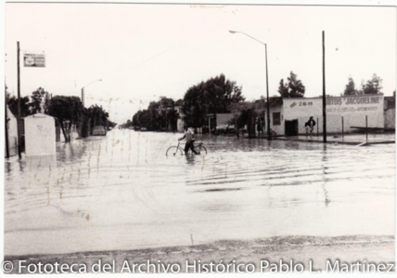 Calle inundada.