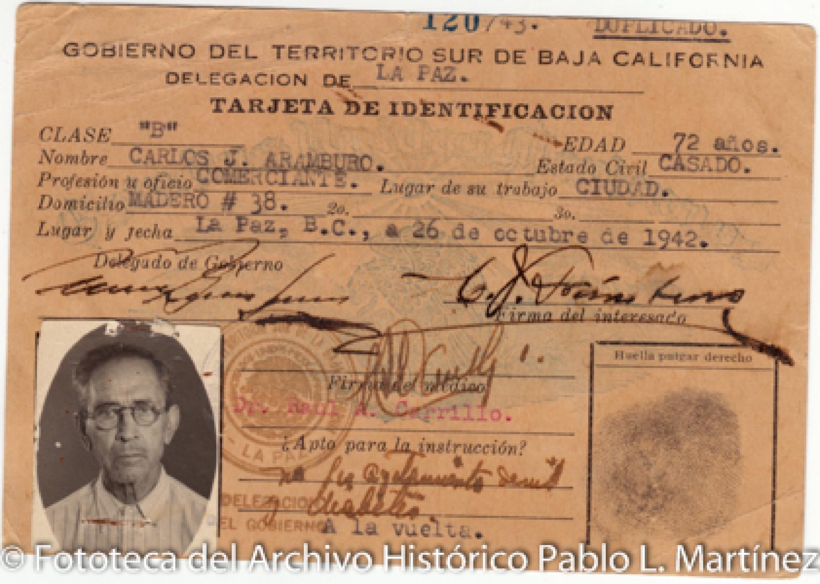 Calos L. Arámburo, retrato.