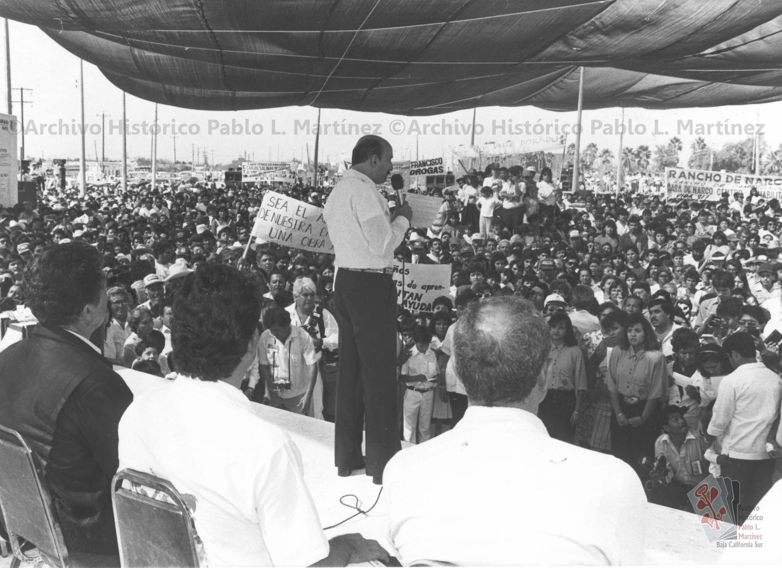 Carlos Salinas de Gortari, en discurso durante un mitin.
