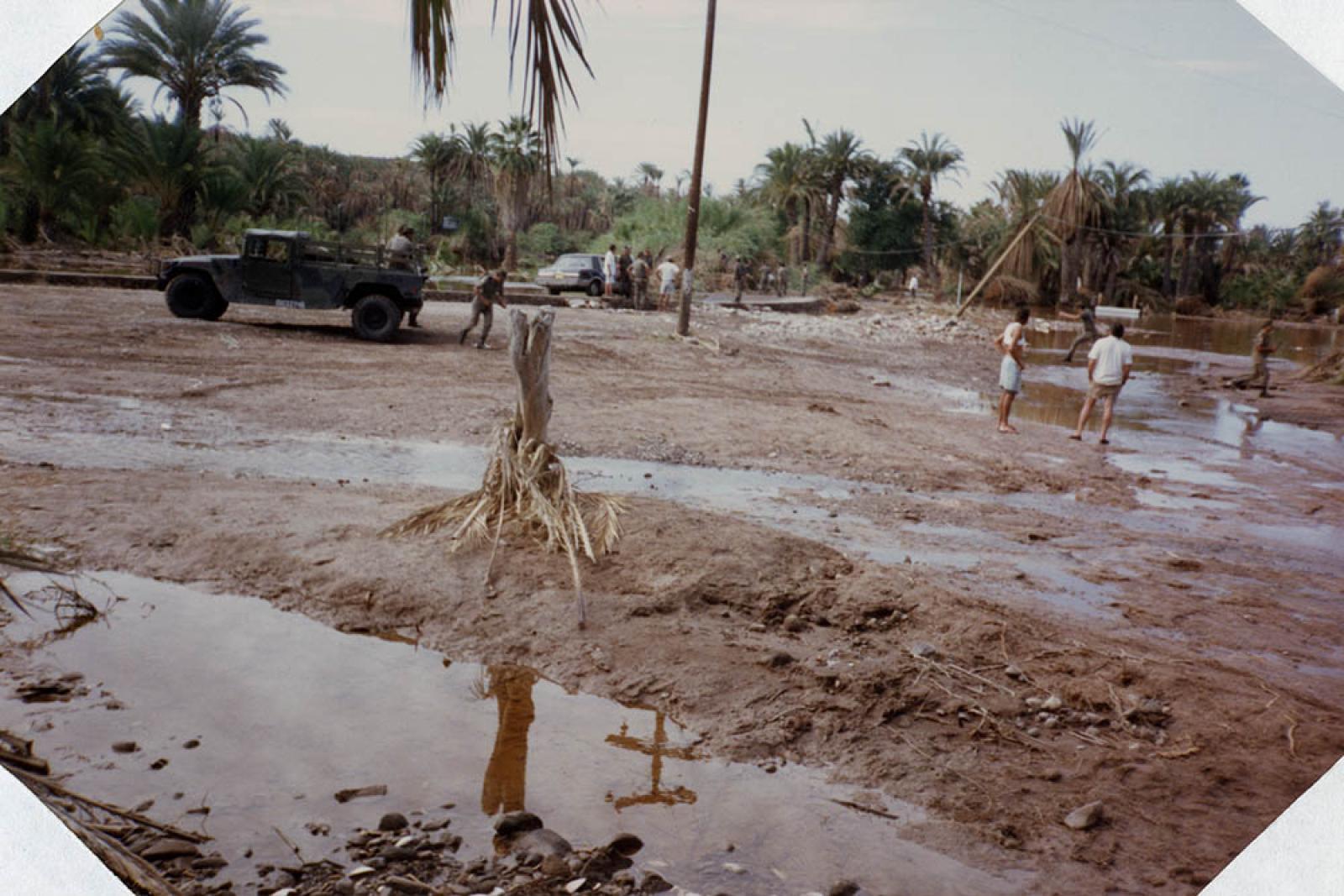 Carretera entre Santa Rosalía y San Ignacio. Zona devastada por el huracán Lester.