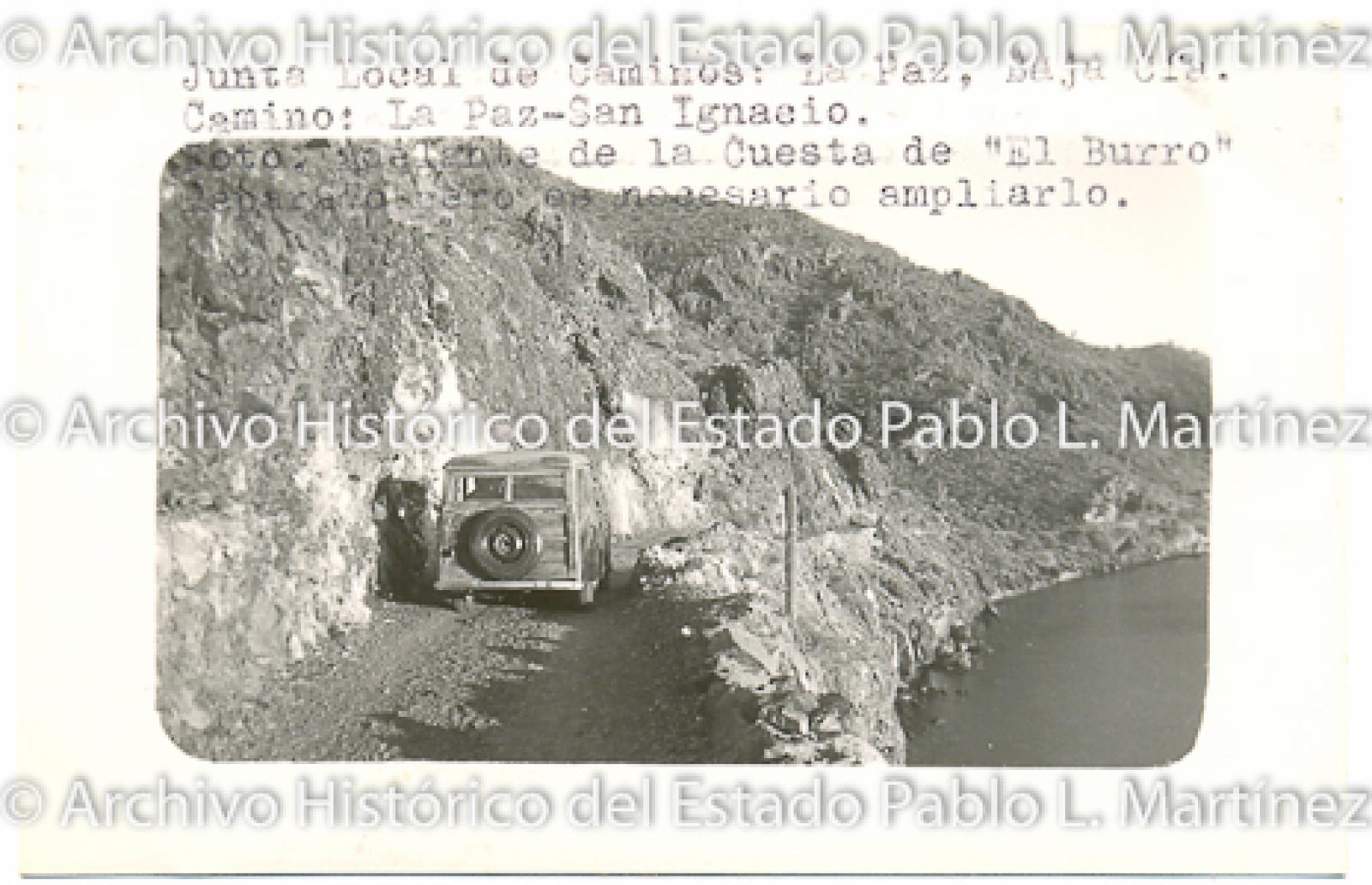 Carro sobre "la cuesta de el burro".