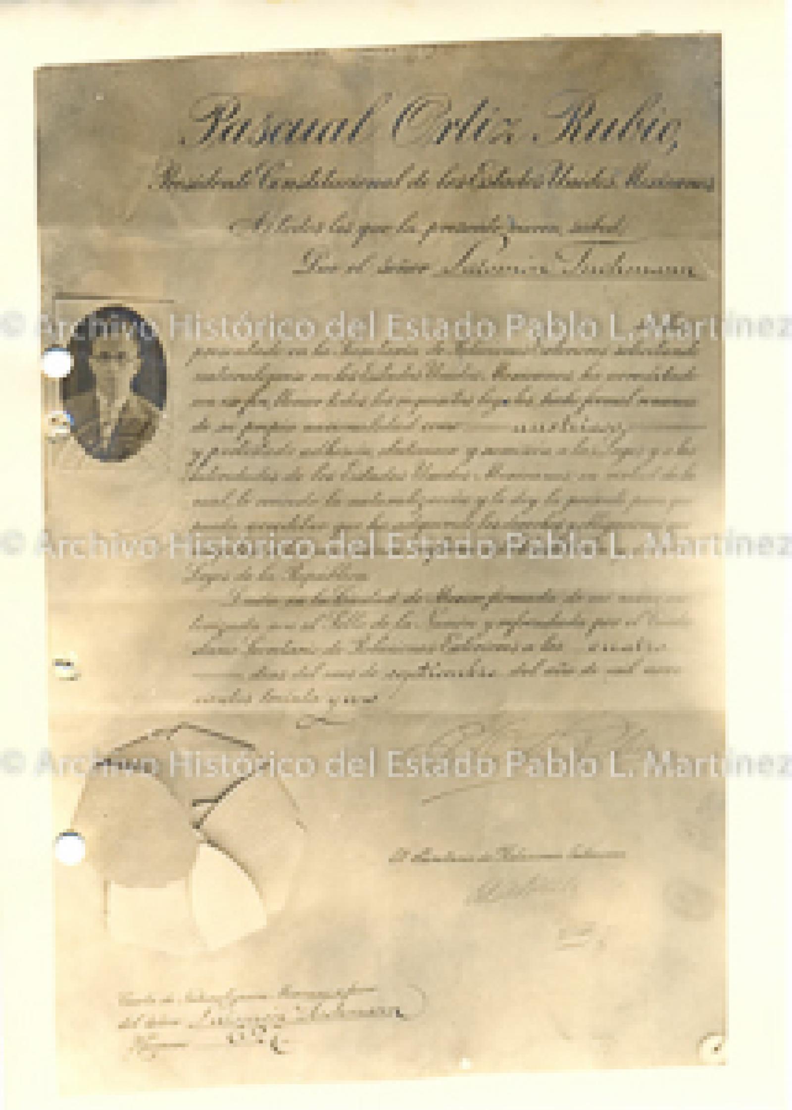 Carta de naturalización de Salomón Tuchmann, foja 1.