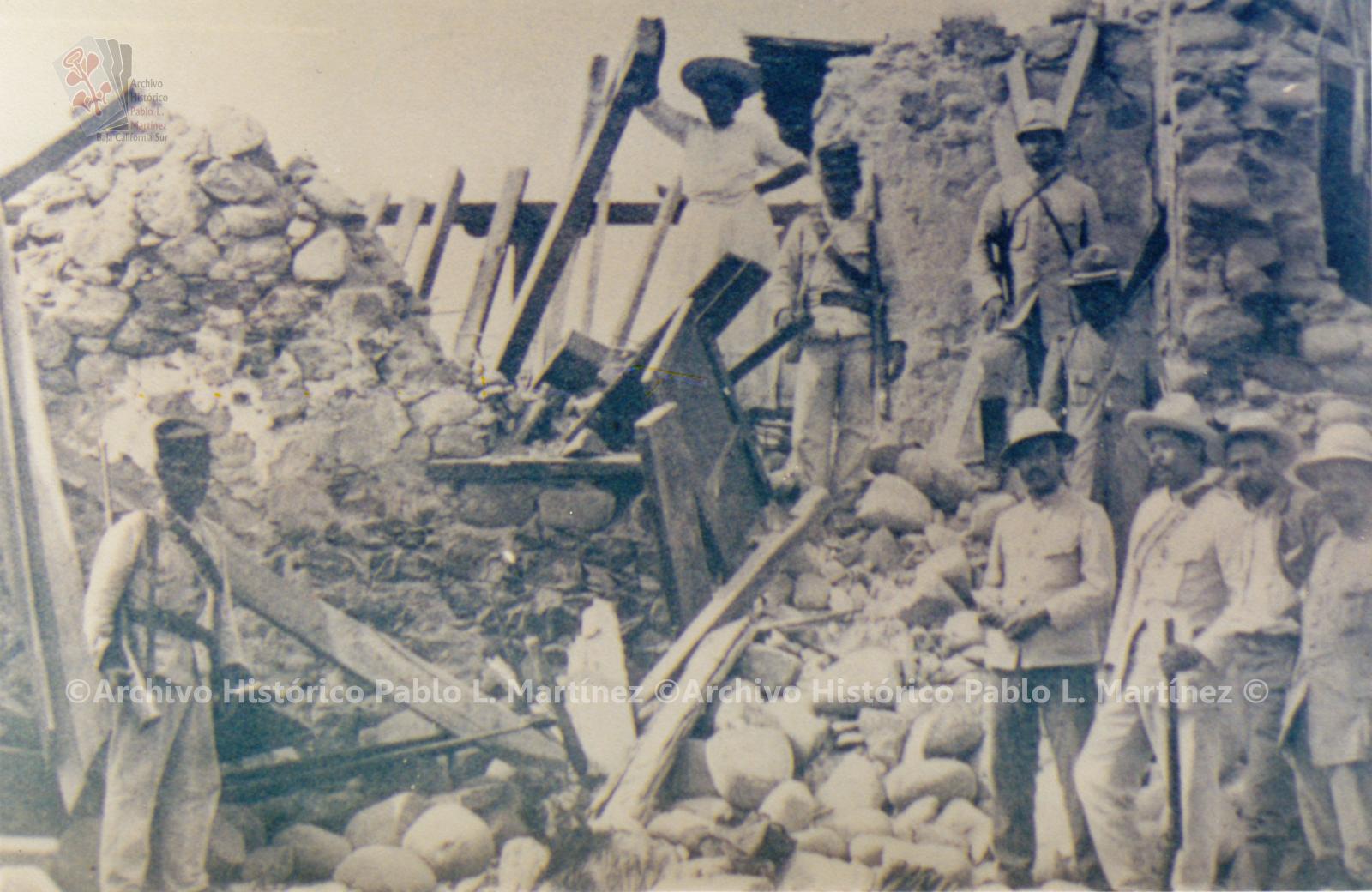 Casa Blanca de Santa Rosalía, destruida durante la Revolución. Santa Rosalía, Baja California.
