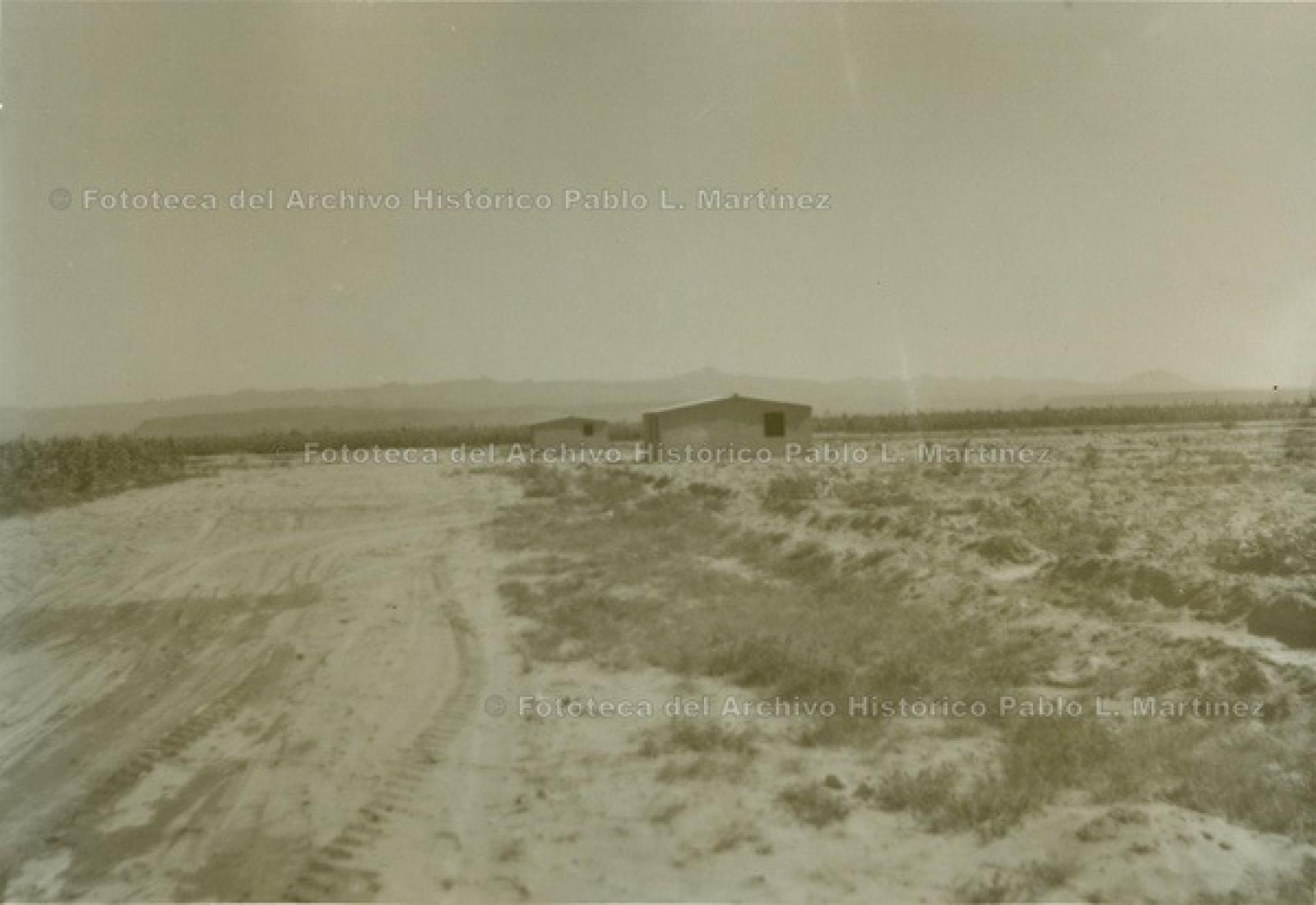 Casas en el campo, al lado de camino de terracería.