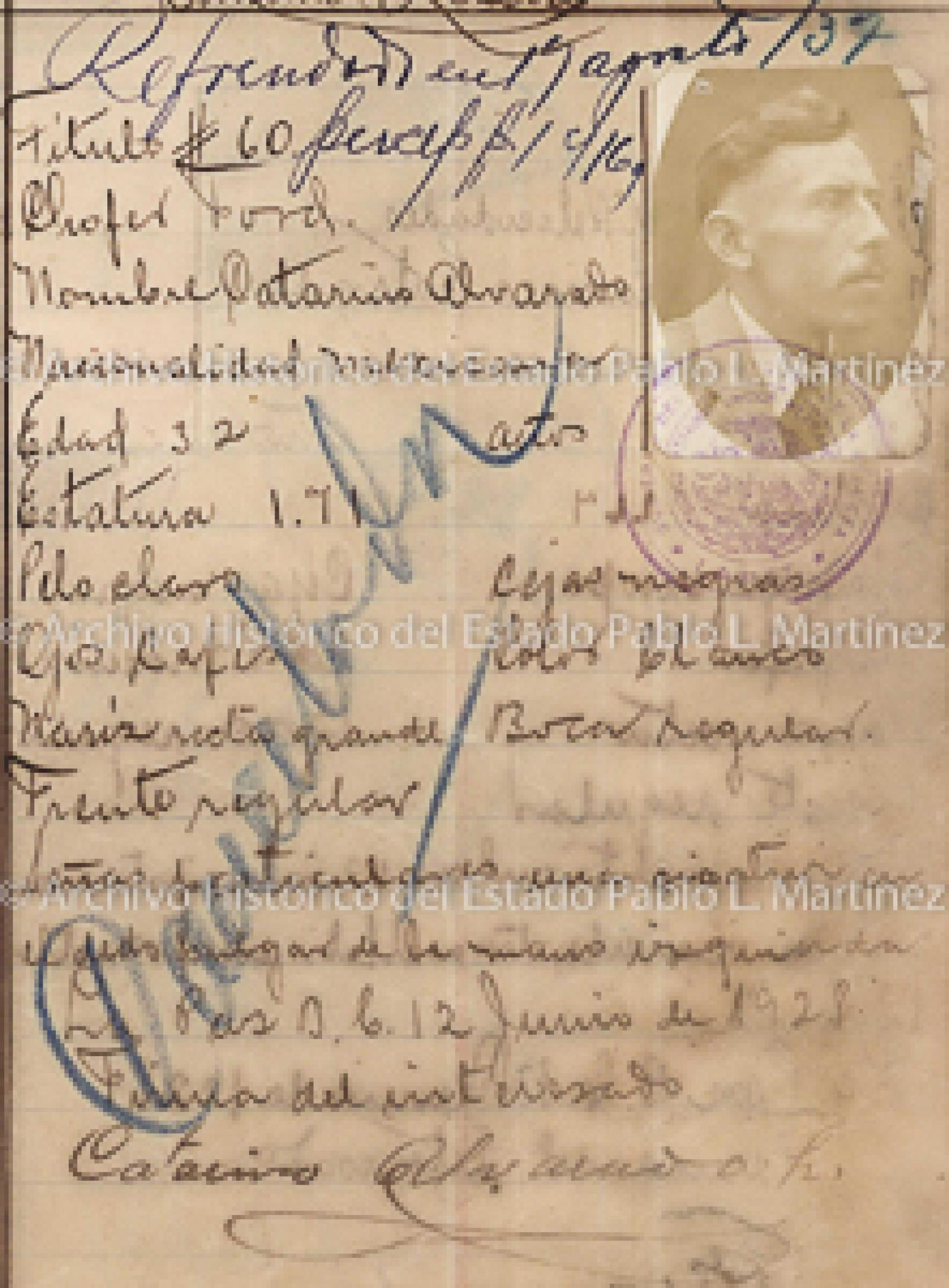 "Catarino Alvarado", retrato.