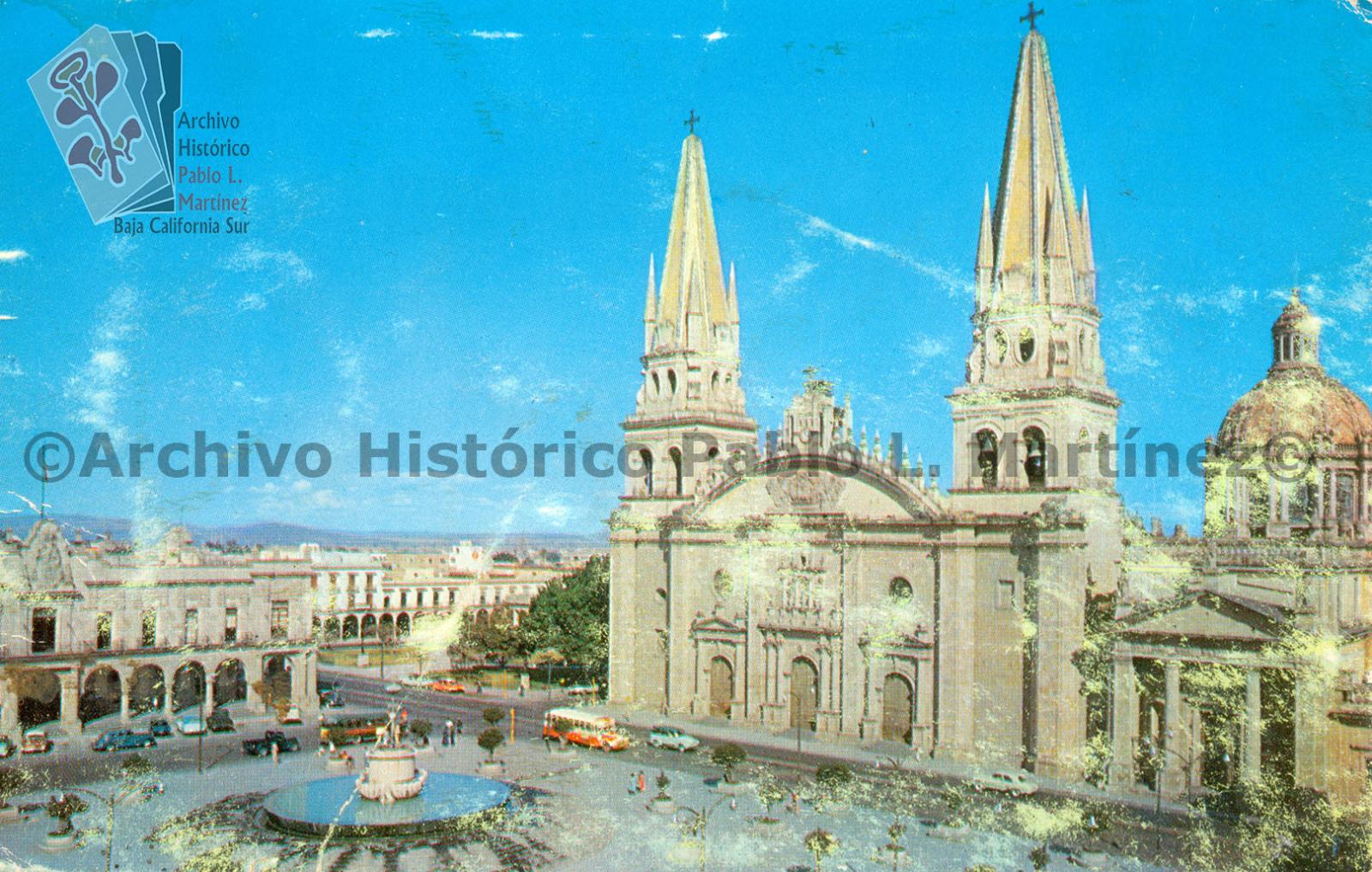 Catedral y Ayuntamiento de la ciudad de Guadalajara, Jalisco, México.