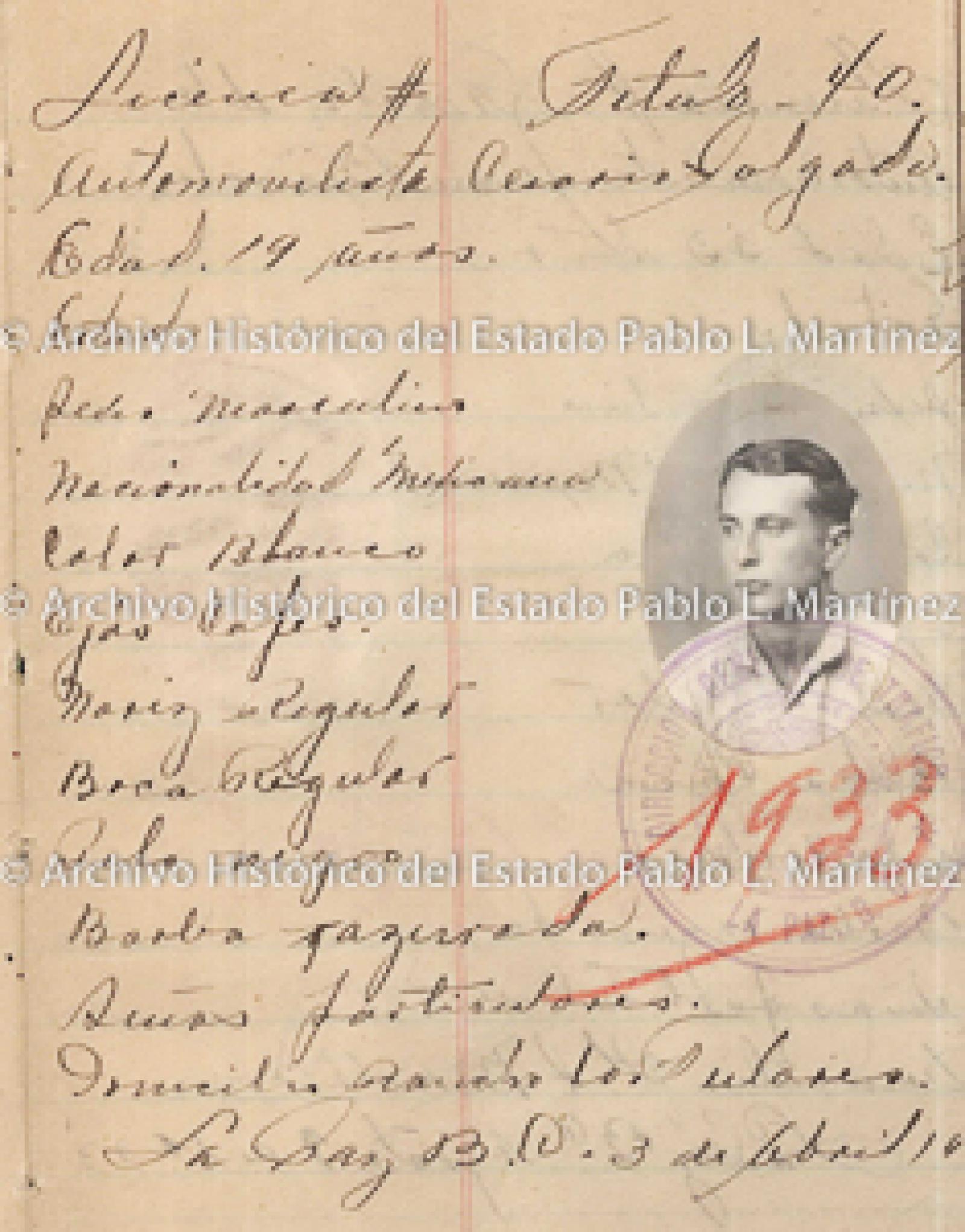 "Cesario Salgado", retrato.