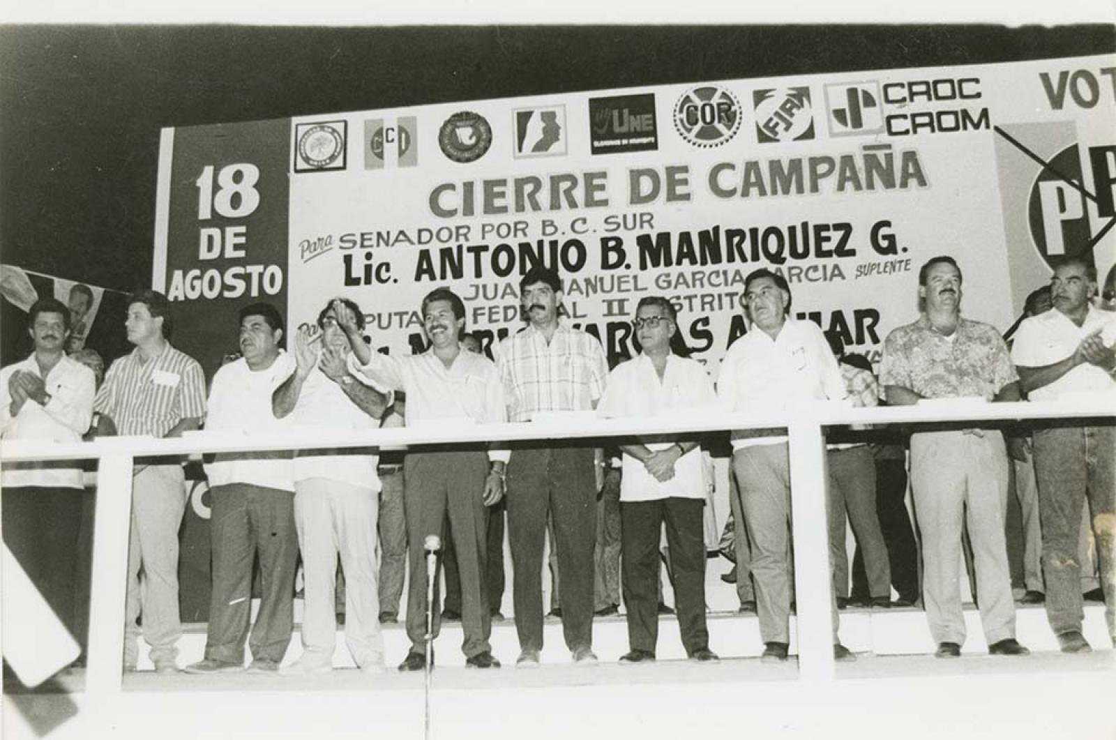 Cierre de campaña política de Antonio Manríquez Guluarte.