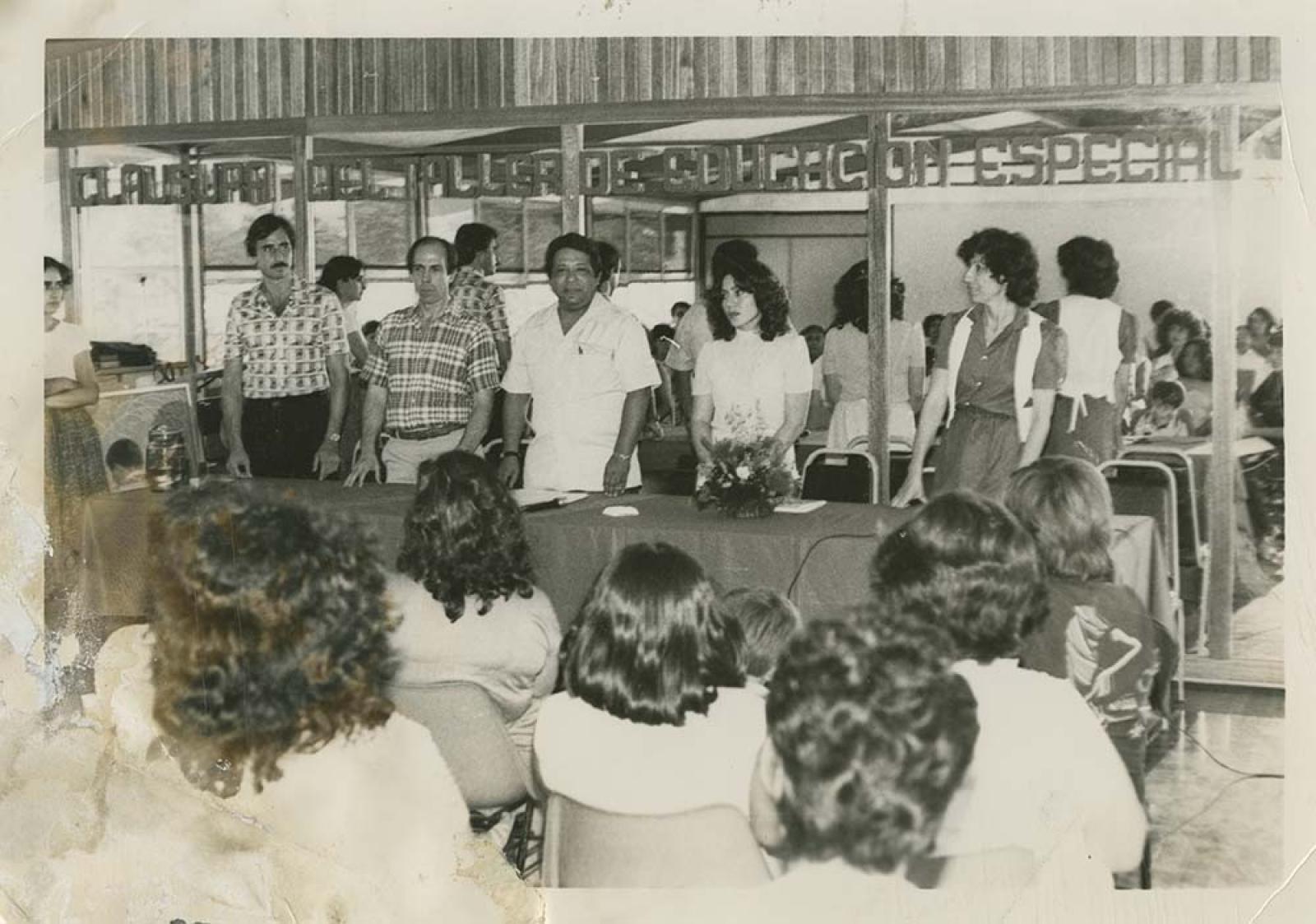 Clausura del taller de educación especial.