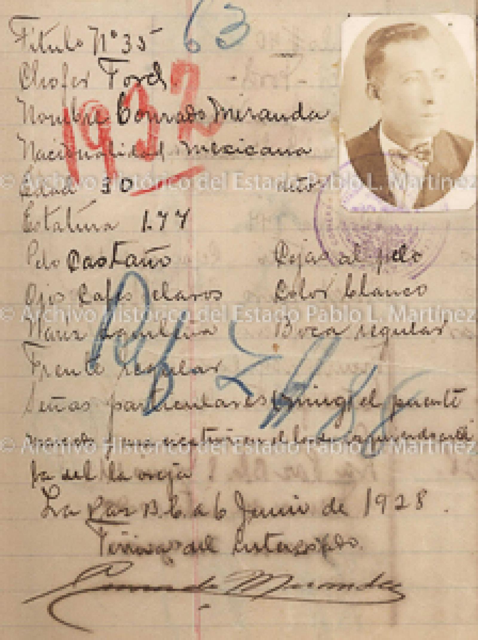 "Conrado Miranda", retrato.