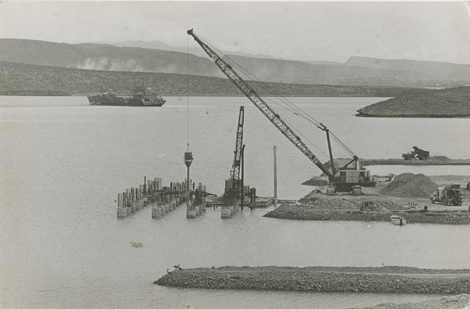 Construcción de muelle.
