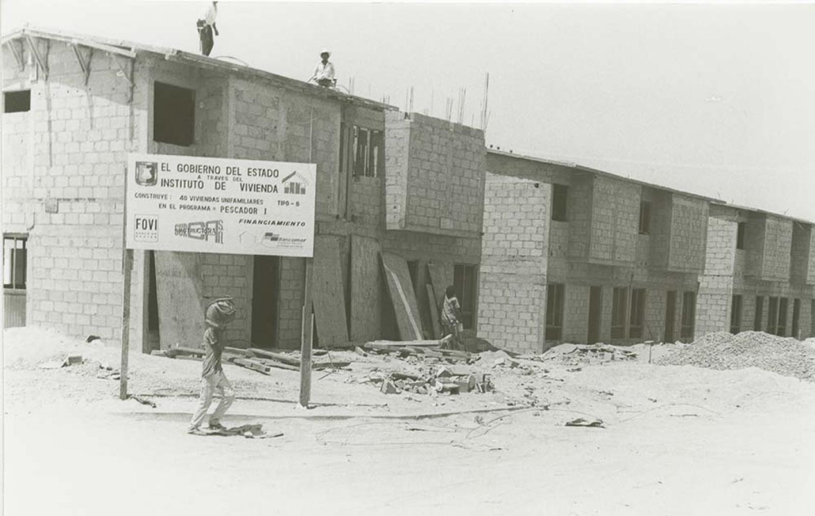 Construcción de viviendas.