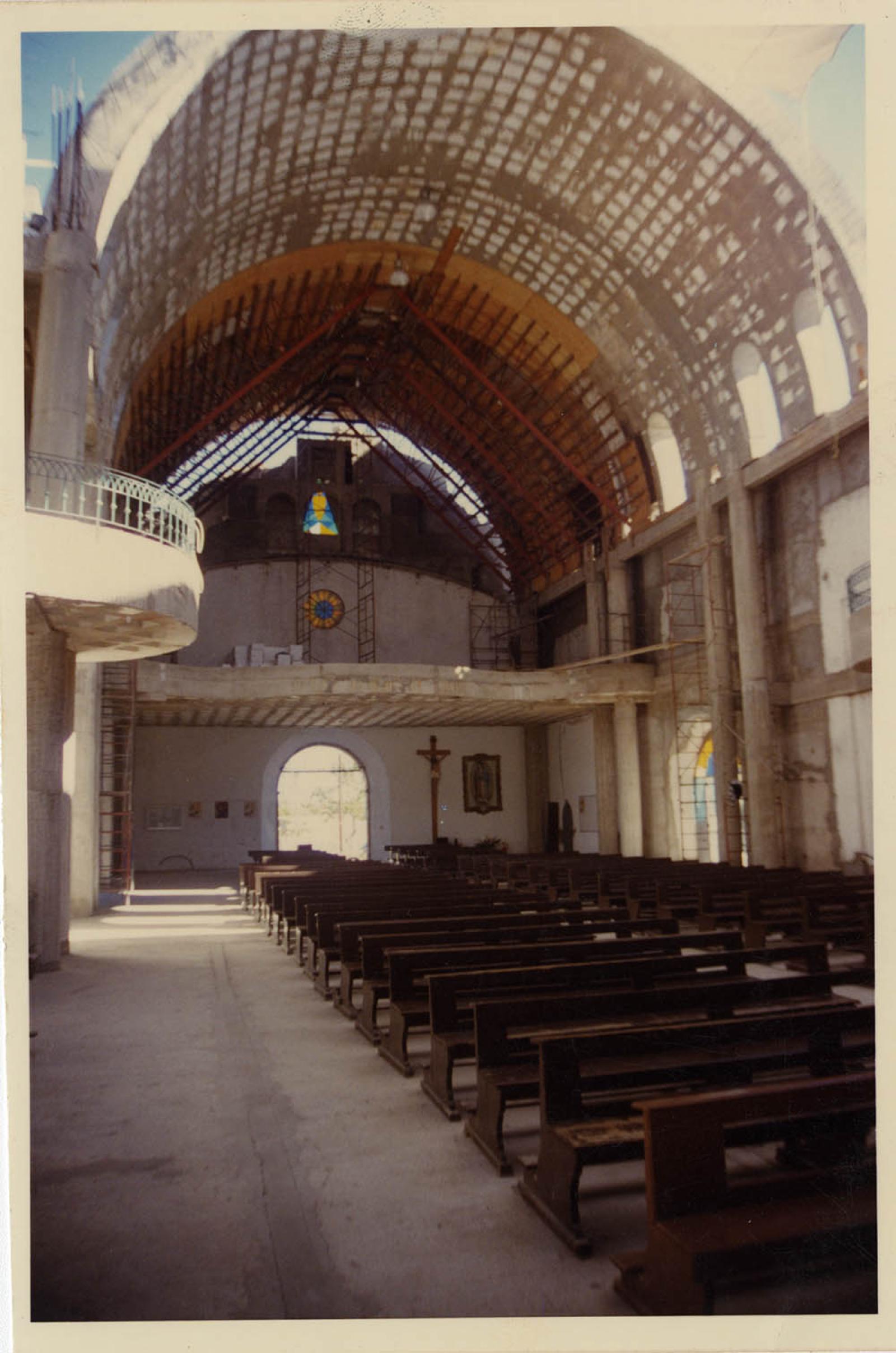Construcción del Santuario de Nuestra Señora de Guadalupe.