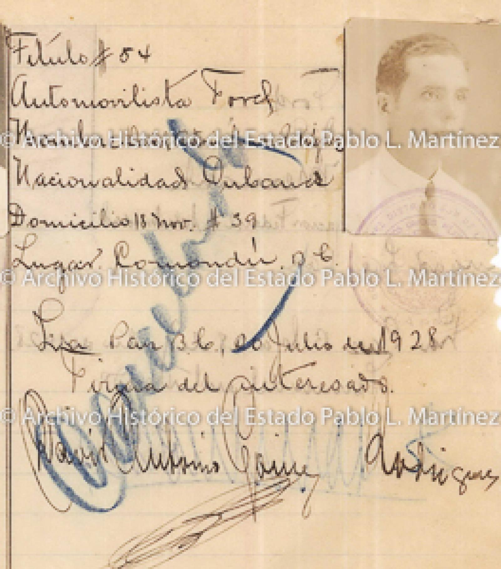 "David Antonio Gómez Rodríguez", retrato.