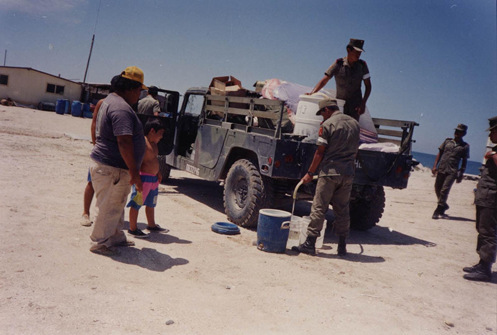 Distribución de agua potable en el área de San Ignacio, B.C.S.