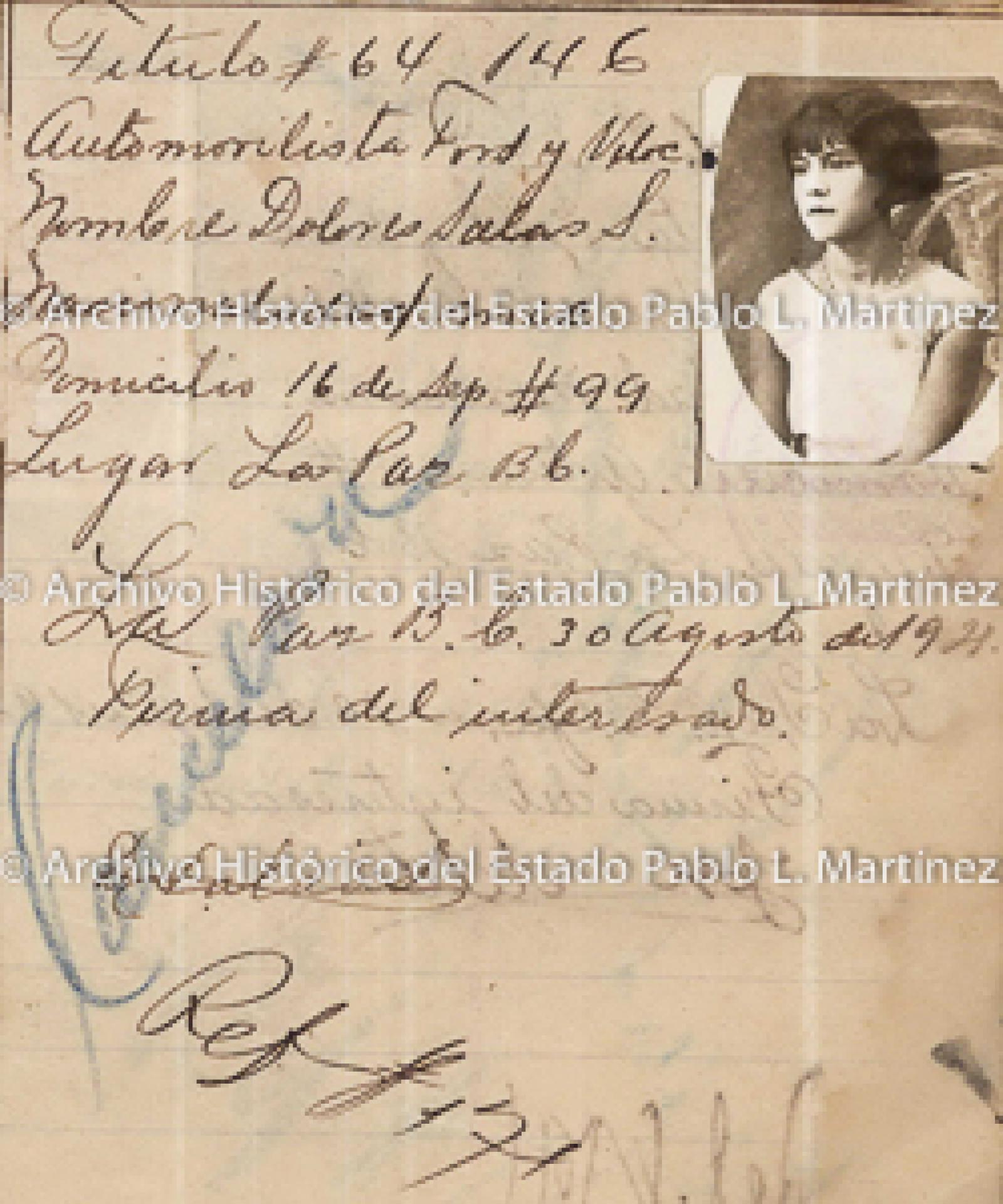 "Dolores Salas", retrato.