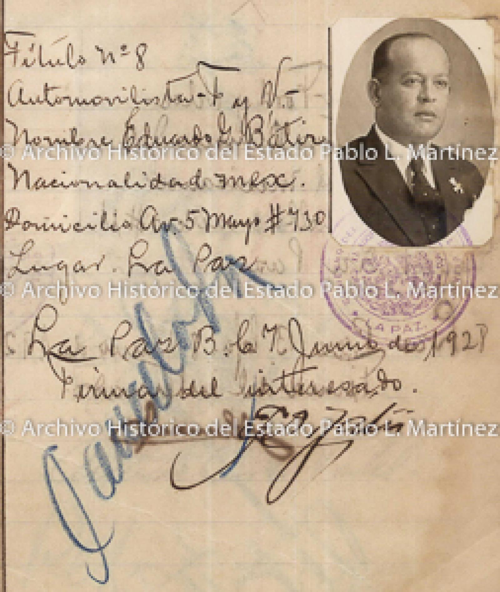 "Eduardo G. Batiz", retrato.