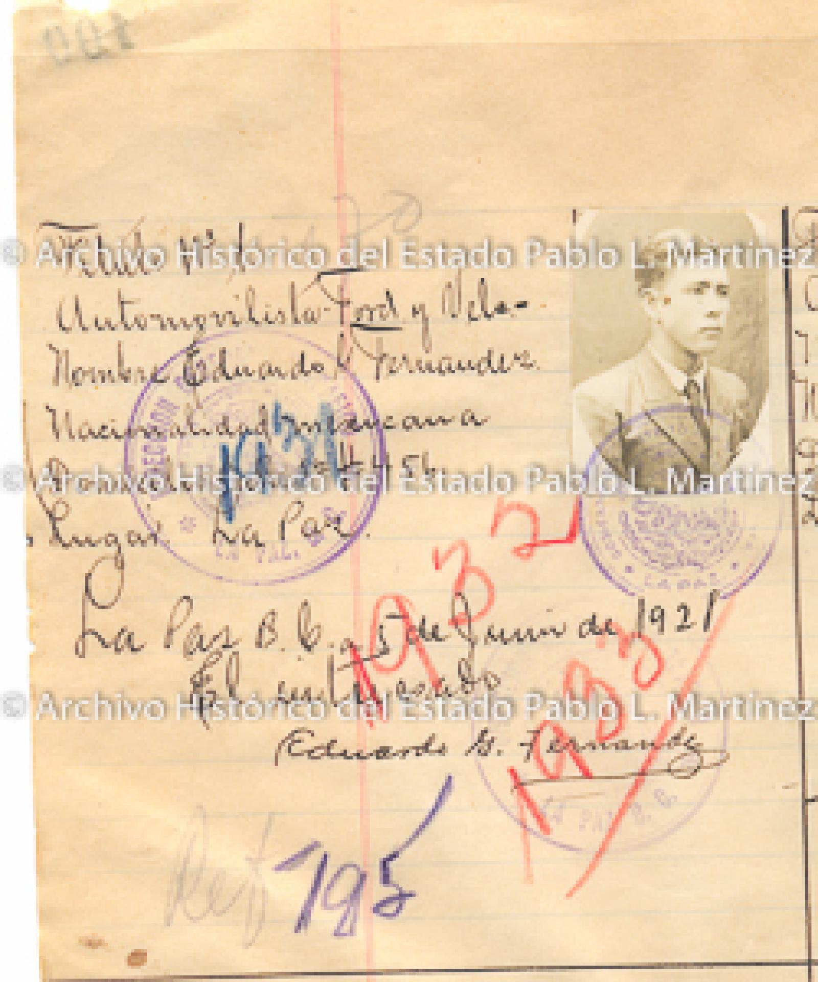 "Eduardo G. Fernández", retrato.
