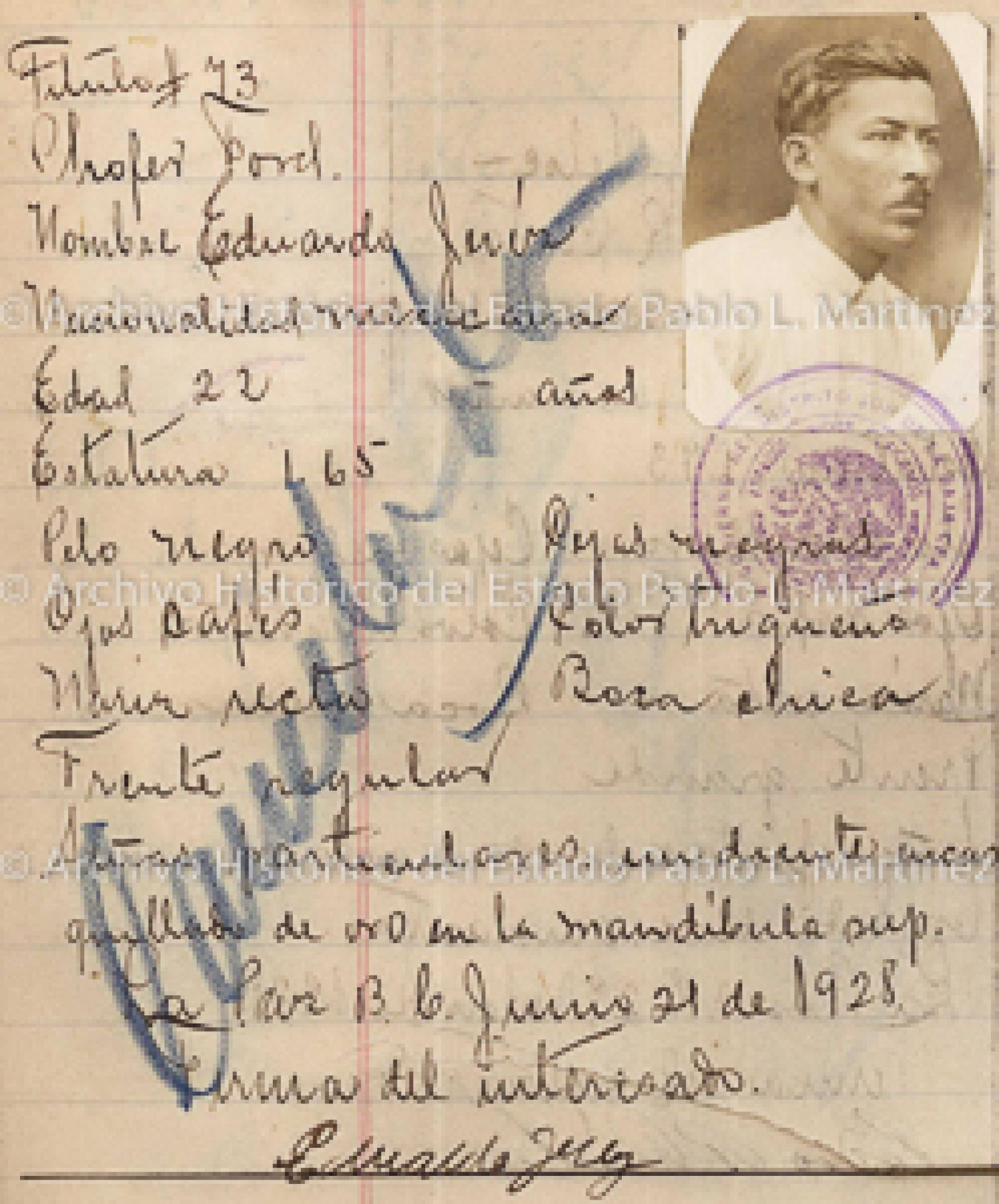 "Eduardo Jeréz", retrato.