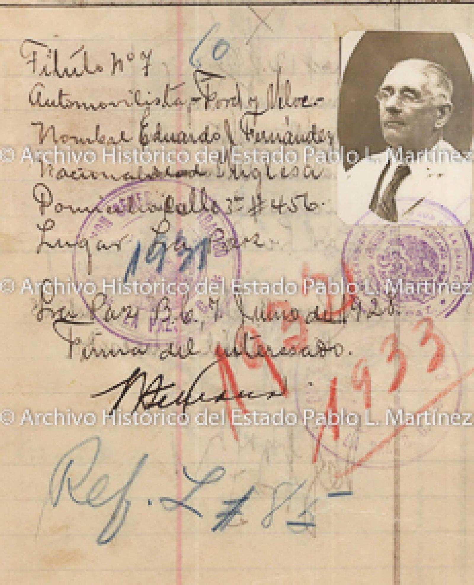 "Eduargo G. Fernández", retrato.